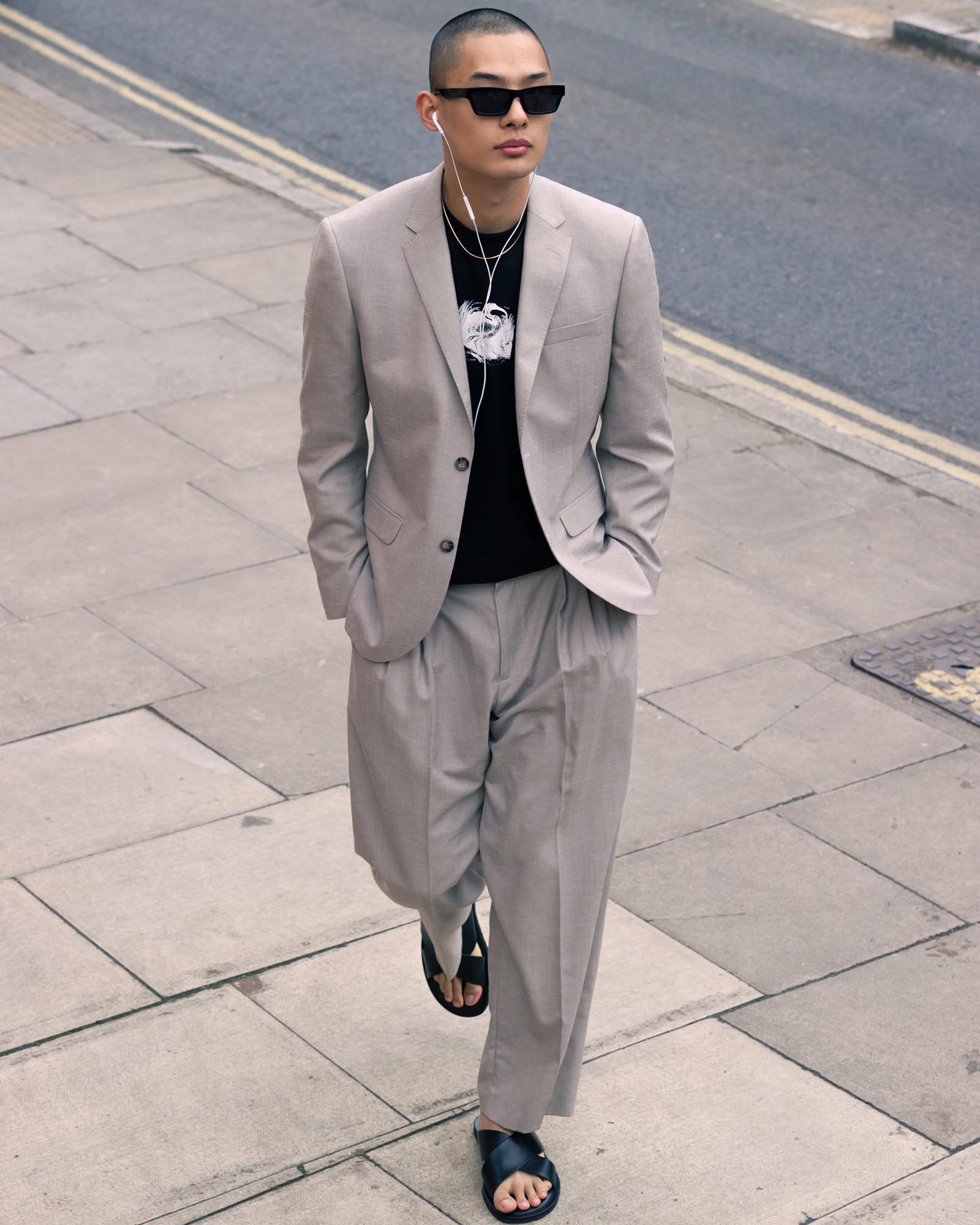 Slim Linen Suit Jacket