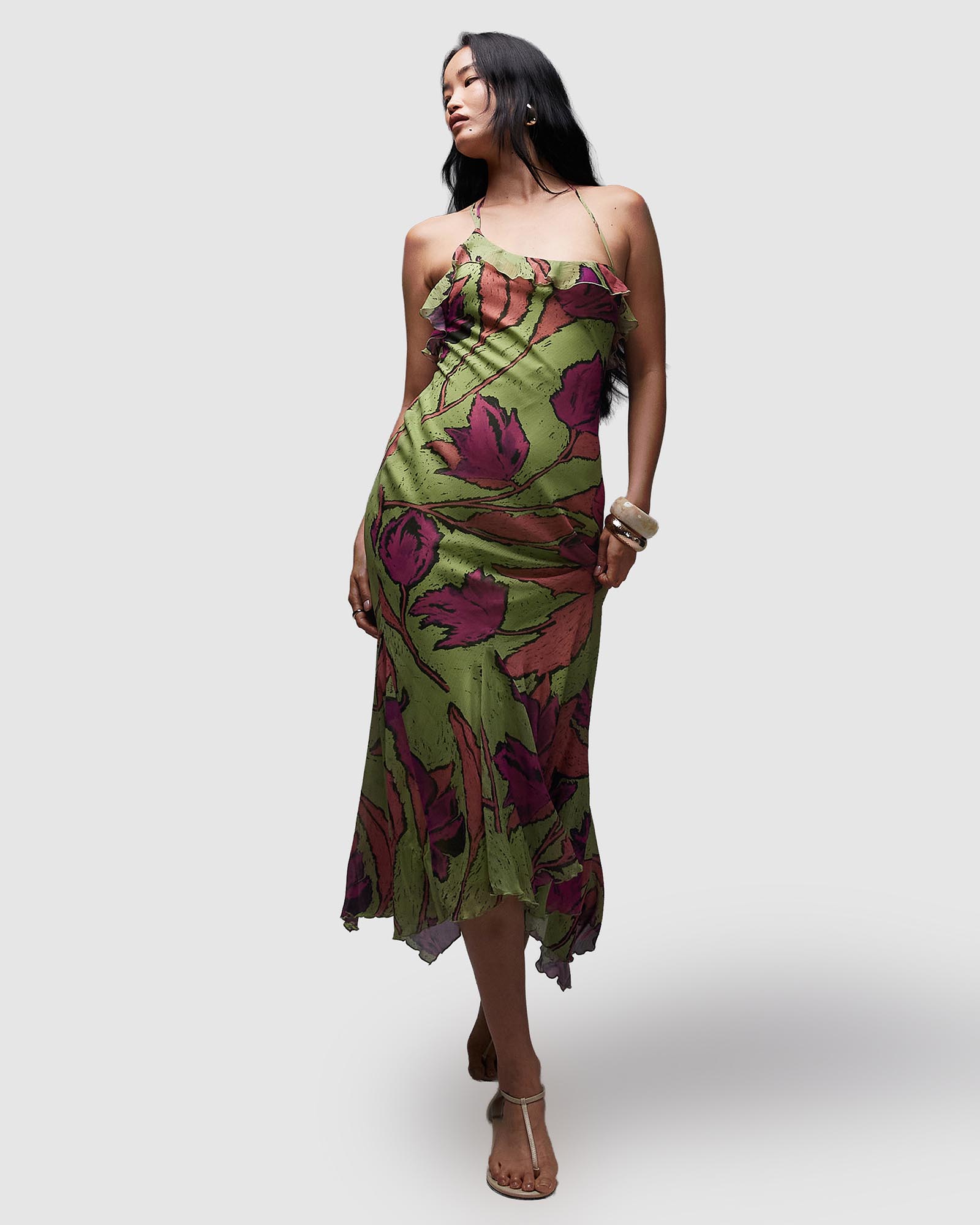 Godet Hem Occasion Midi Dress