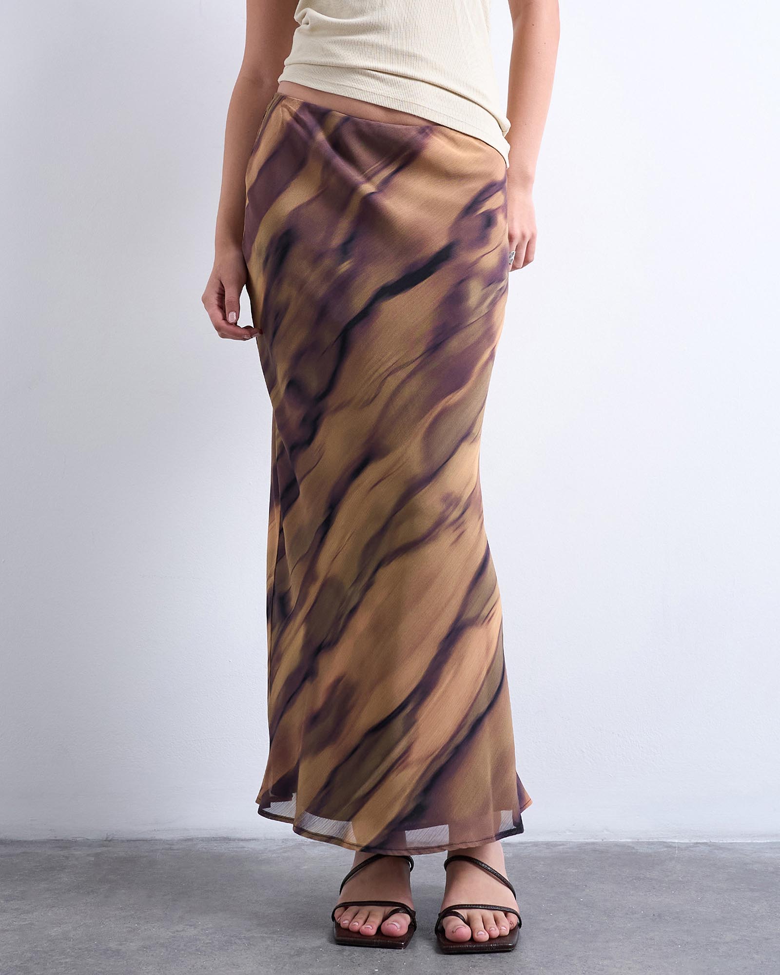 Chiffon Midi Skirt