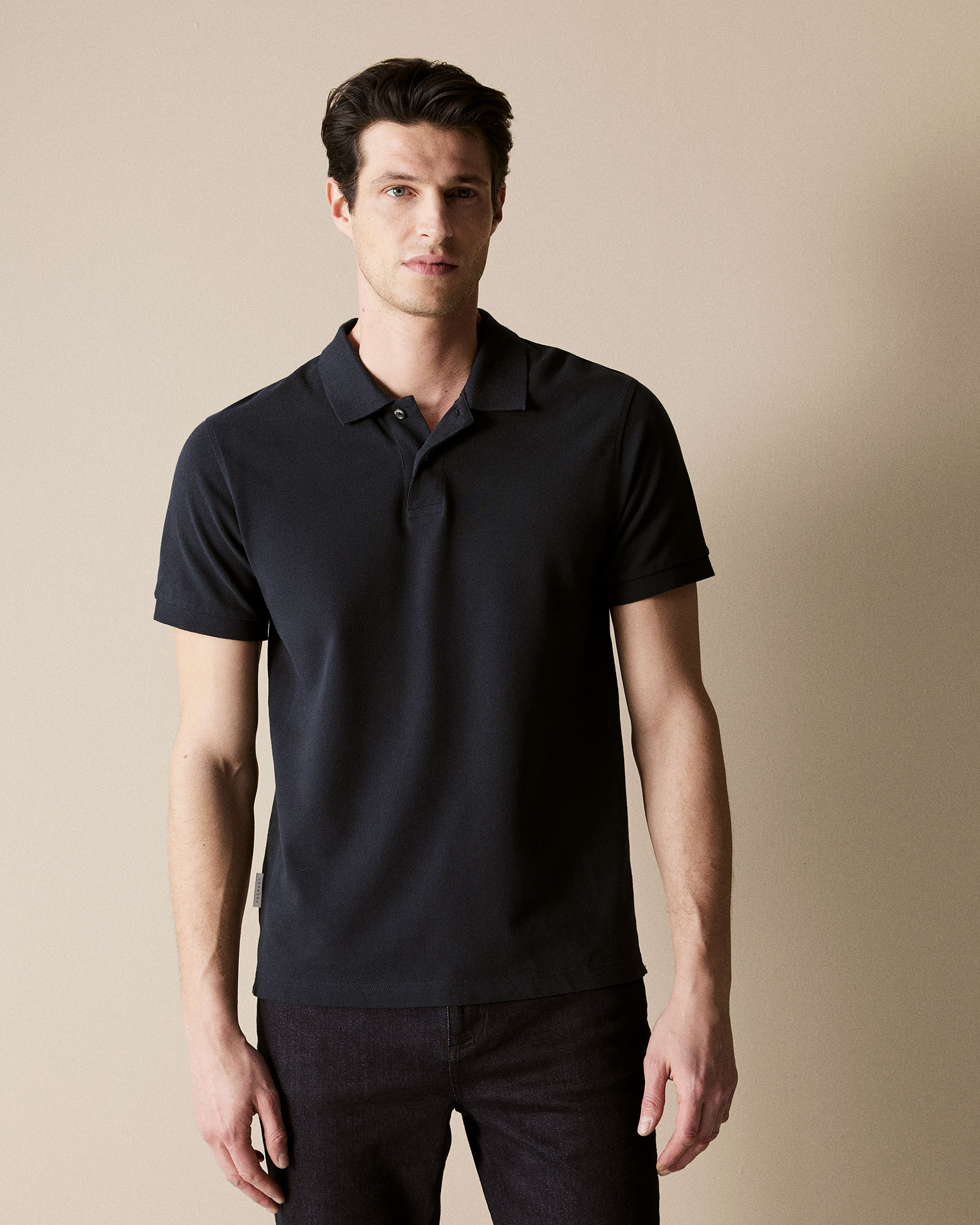 Classic Pique Polo in Navy