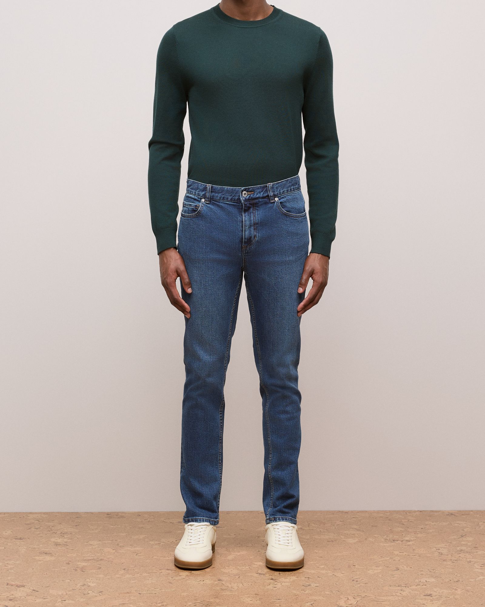 Modern Slim Mid Wash Jean in Indigo Blue