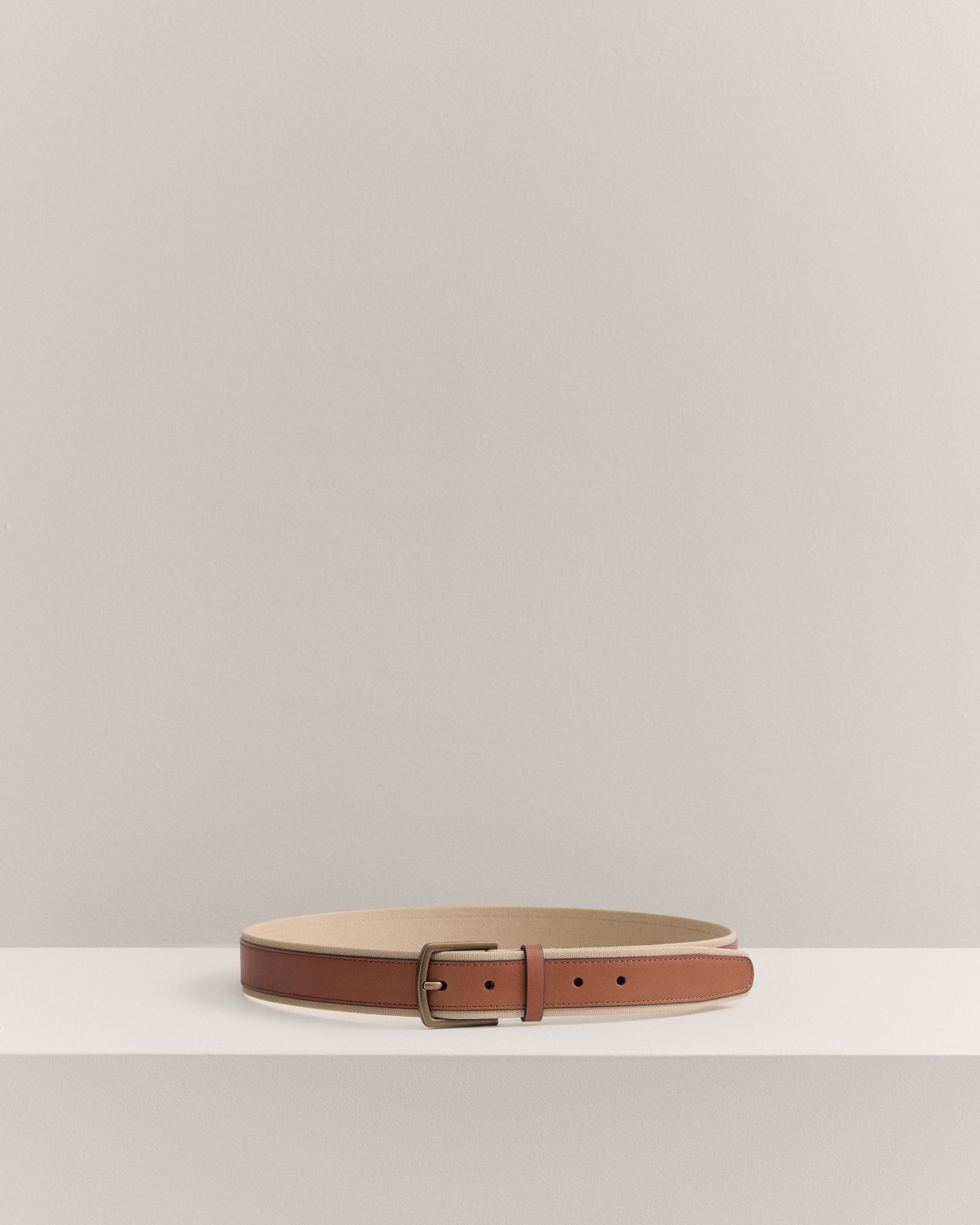 Roan Canvas Belt in Dark Camel