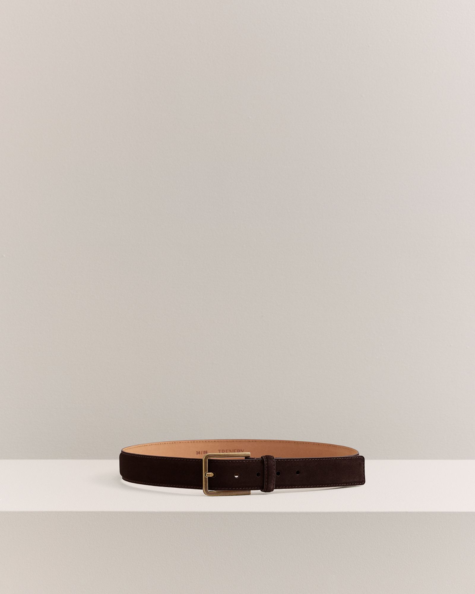 Mica Suede Belt in Coffee Bean
