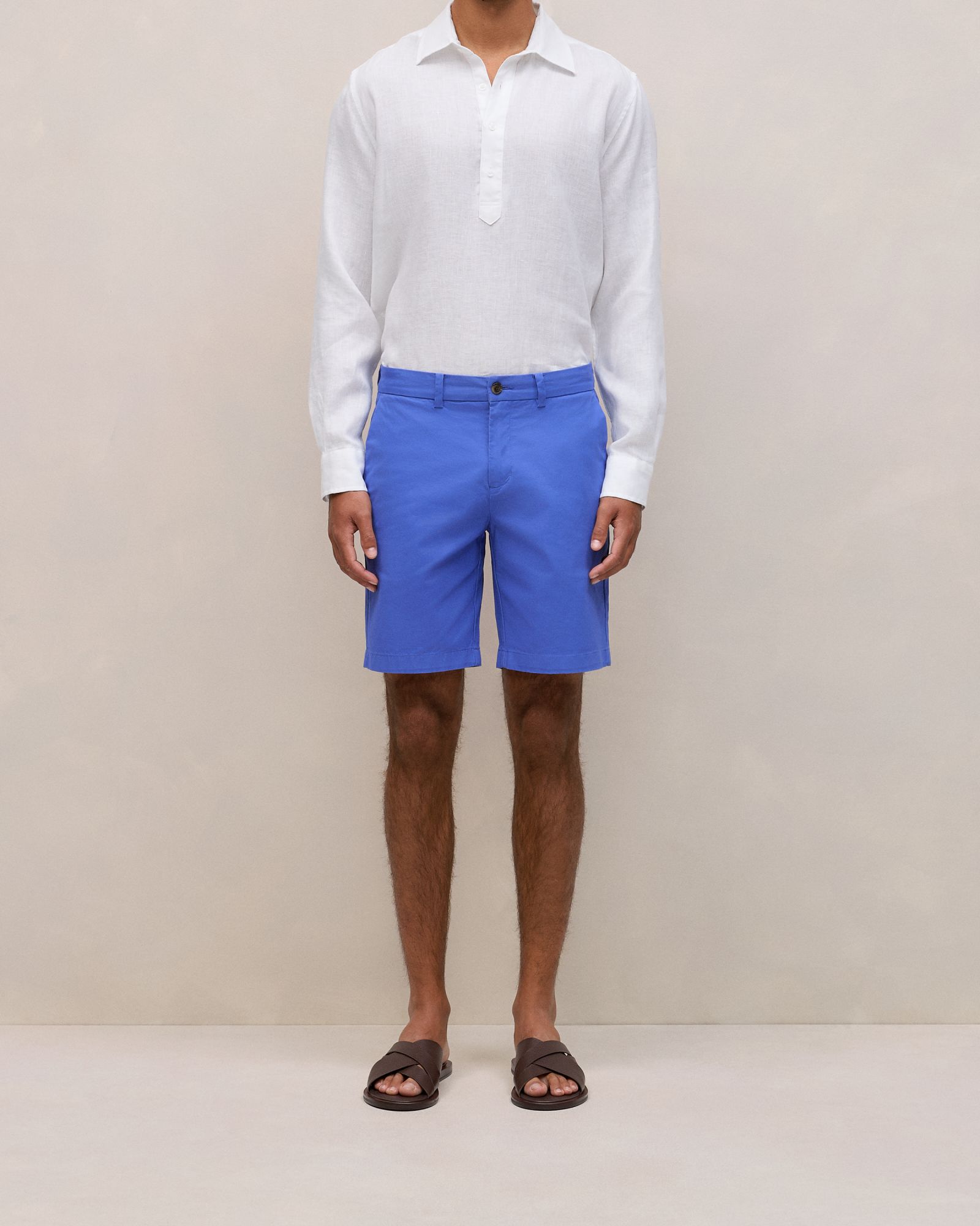 Cotton Twill Chino Short in Vivid Blue
