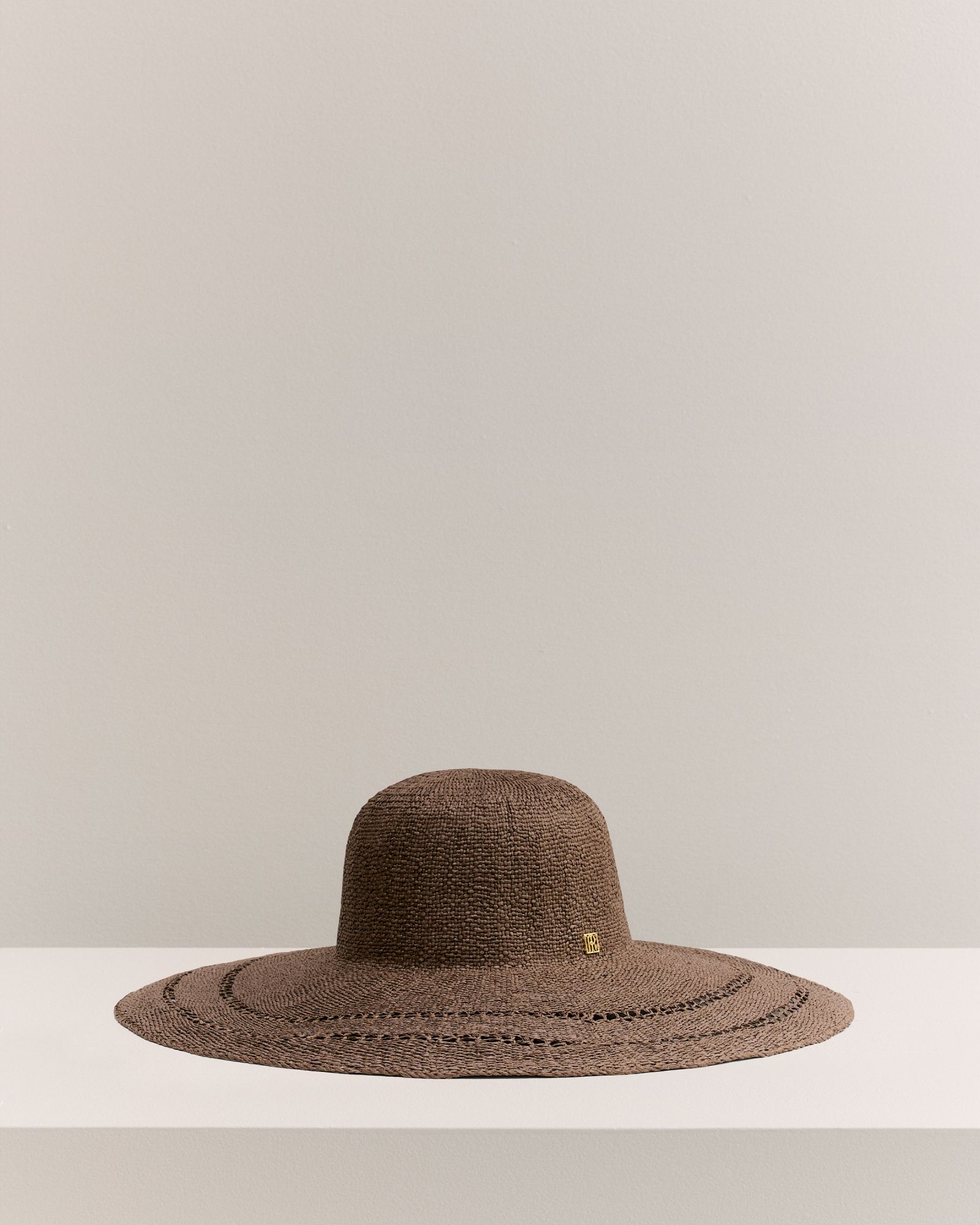 Hyams Woven Sun Hat in Espresso
