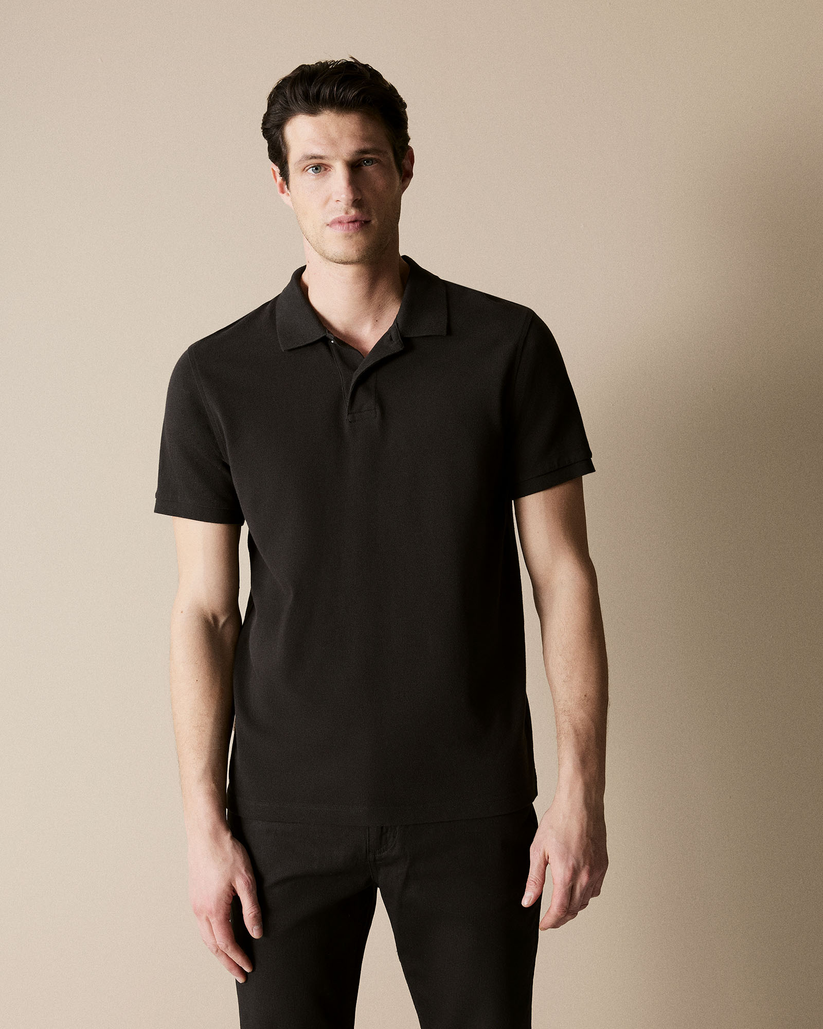 Classic Pique Polo in Black