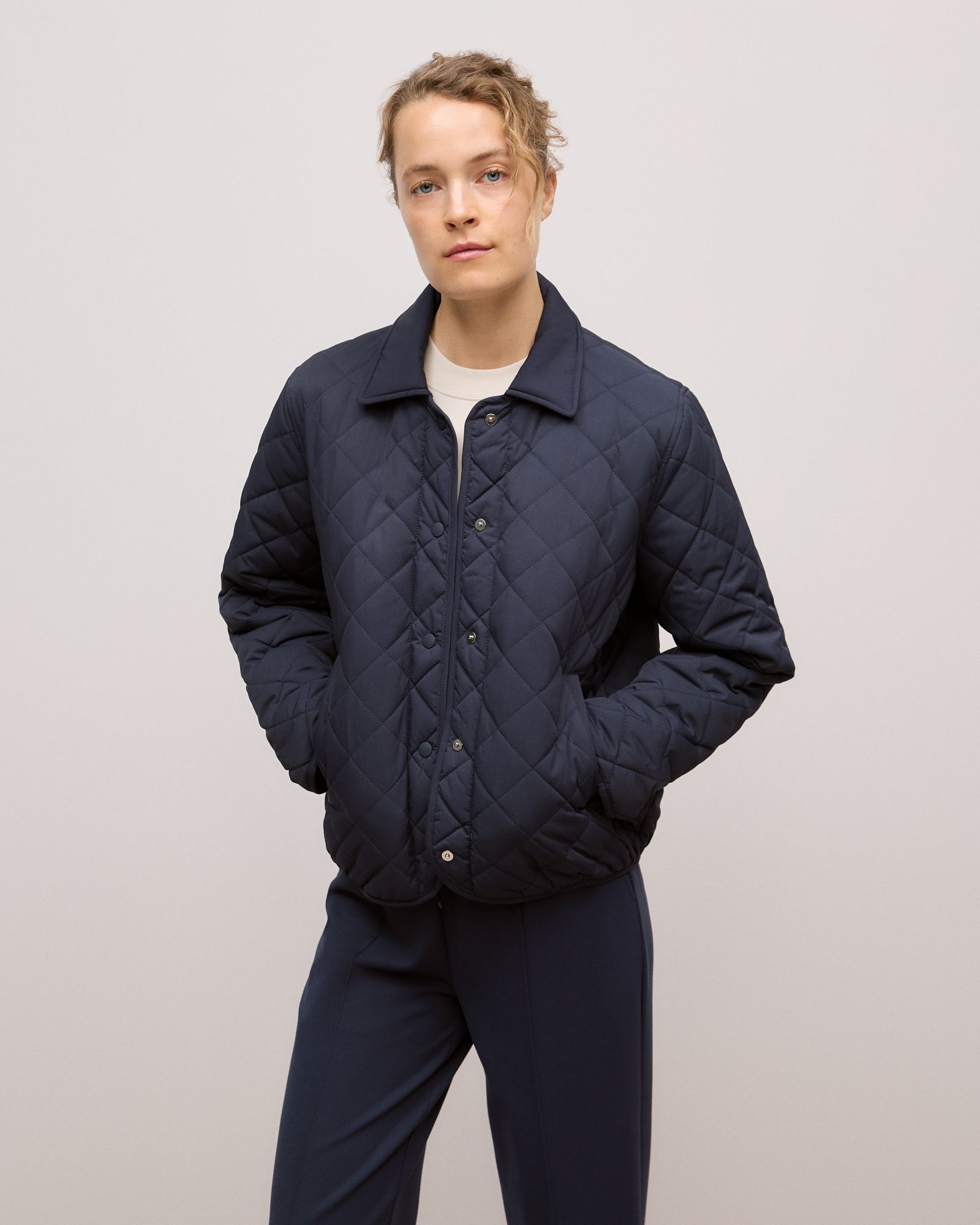 Quilted Shell Jacket in Night Sky