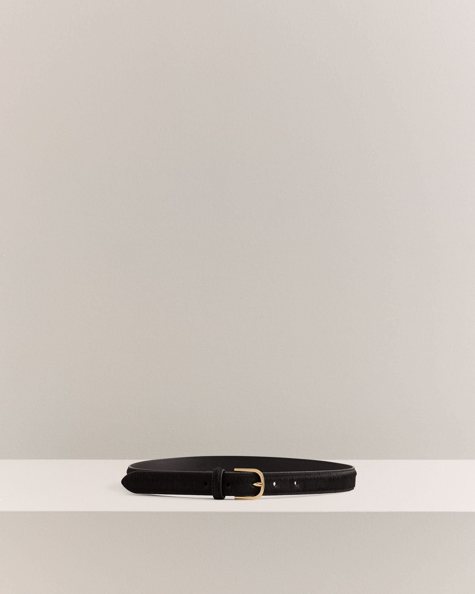 Corra Pony Hair Belt in Black