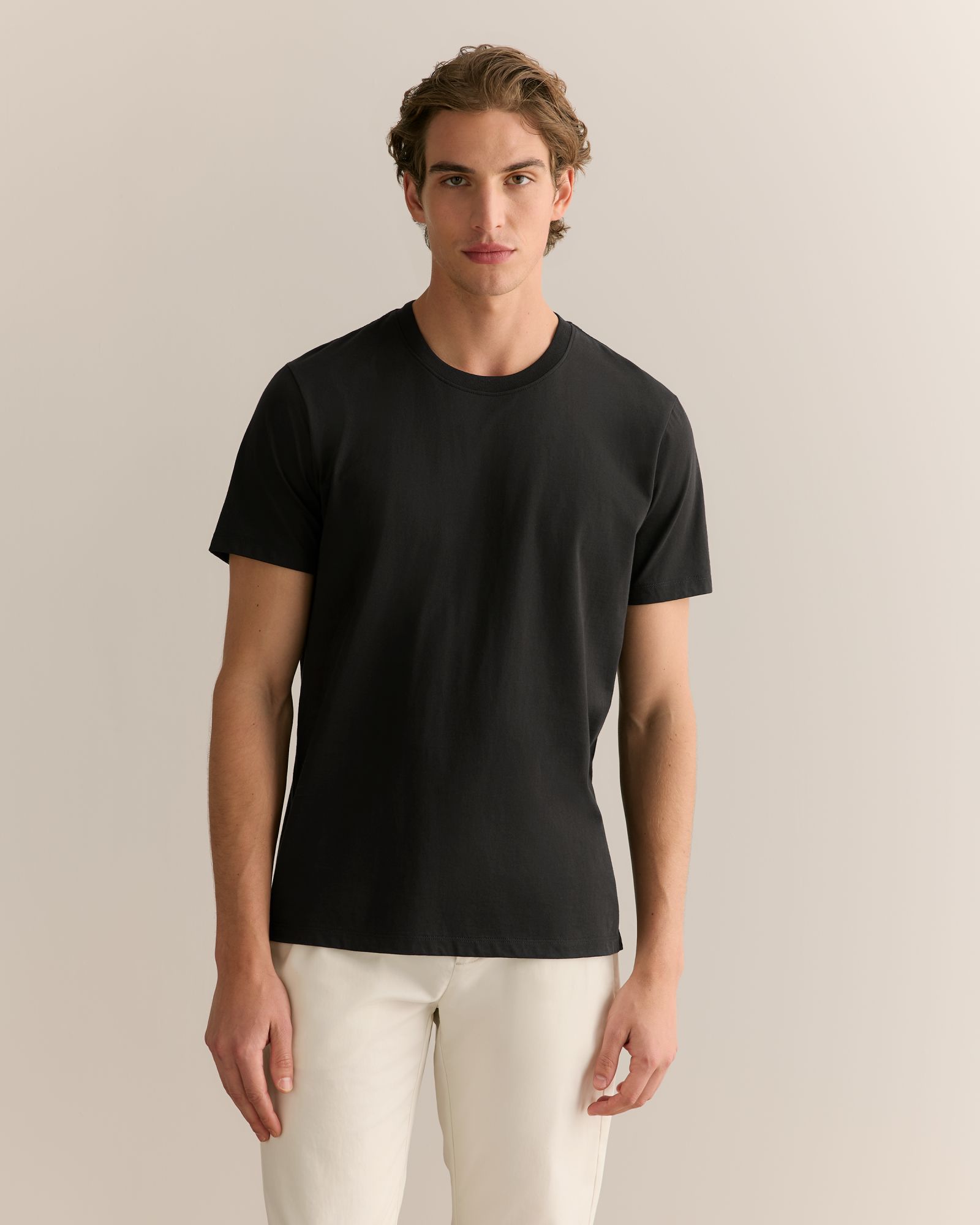 Cotton Crew T-shirt in Deep Red