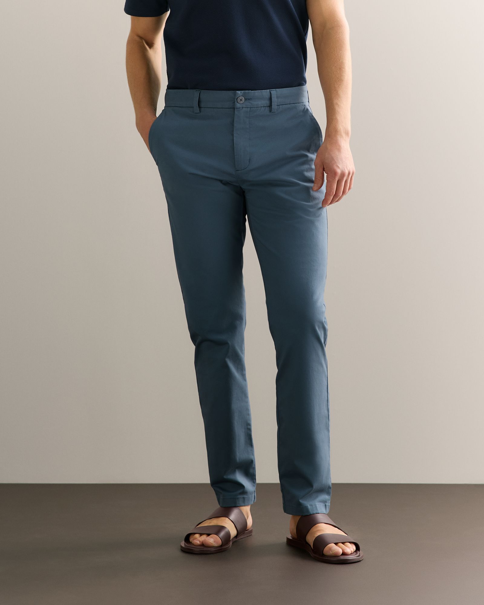 Slim Fit Chino Pant in Petrol Blue