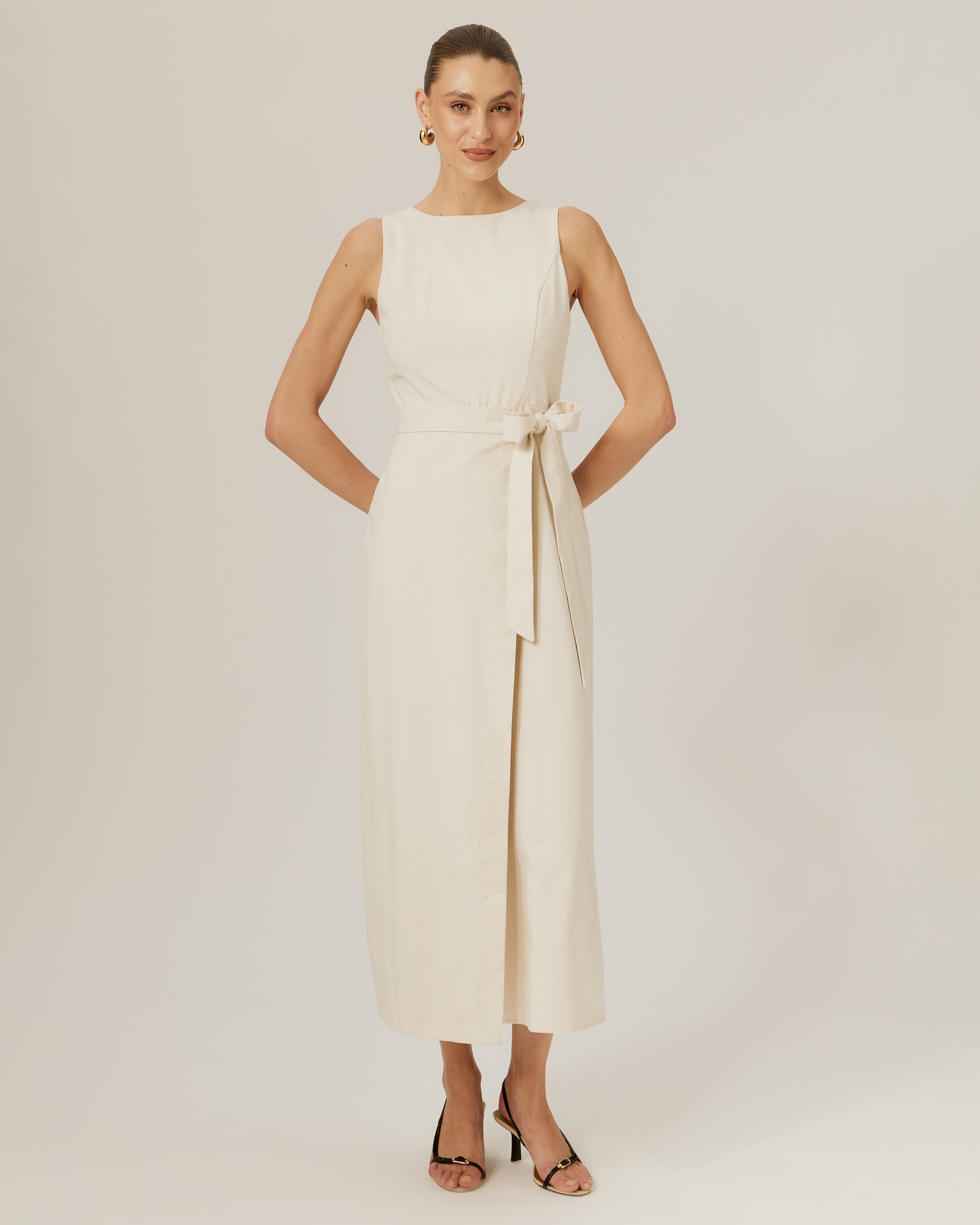Tie Midi Dress