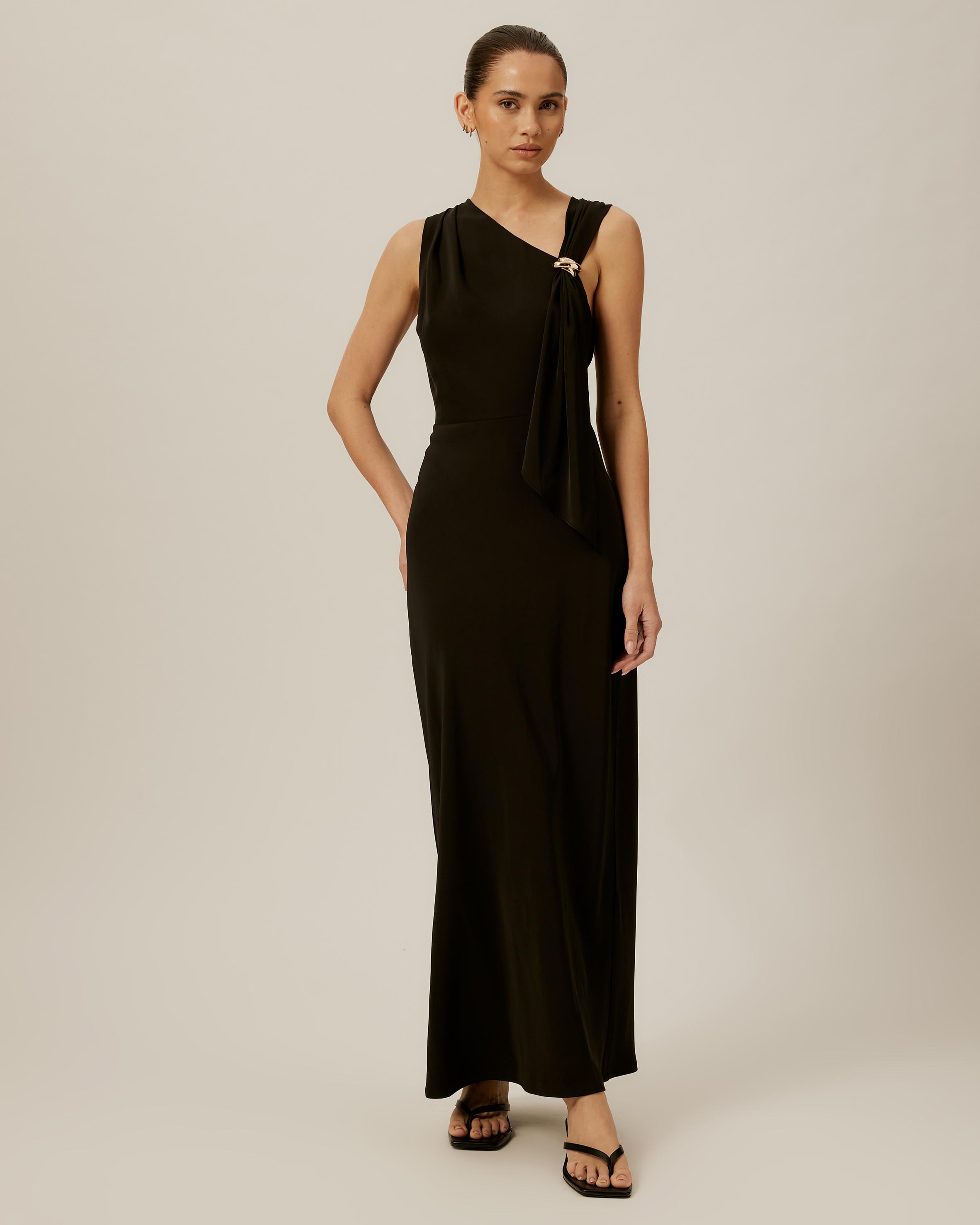 Yana Drapey Midi Dress