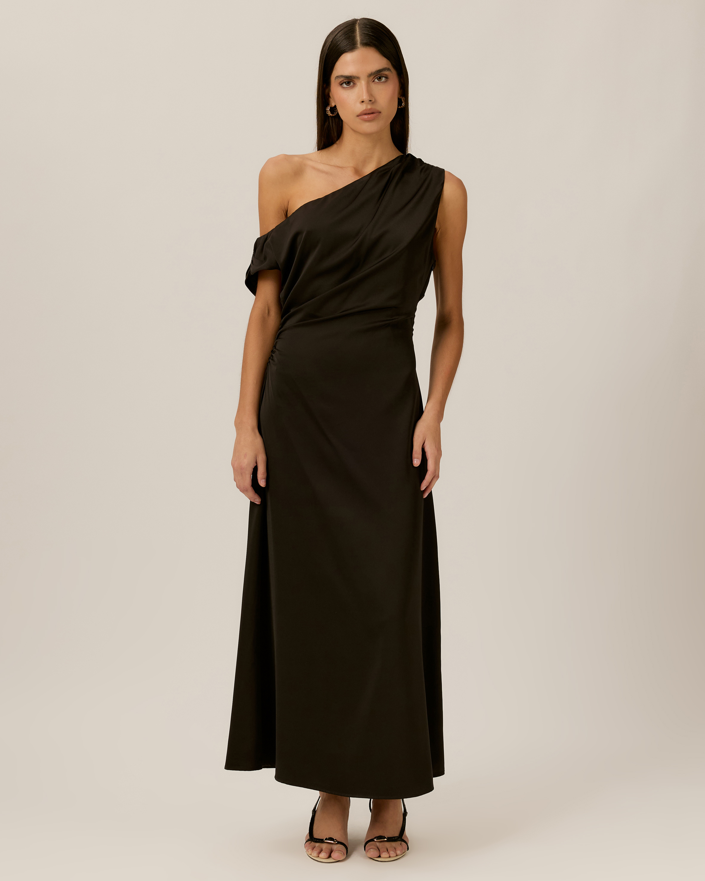 Samara Asym Satin Midi Dress
