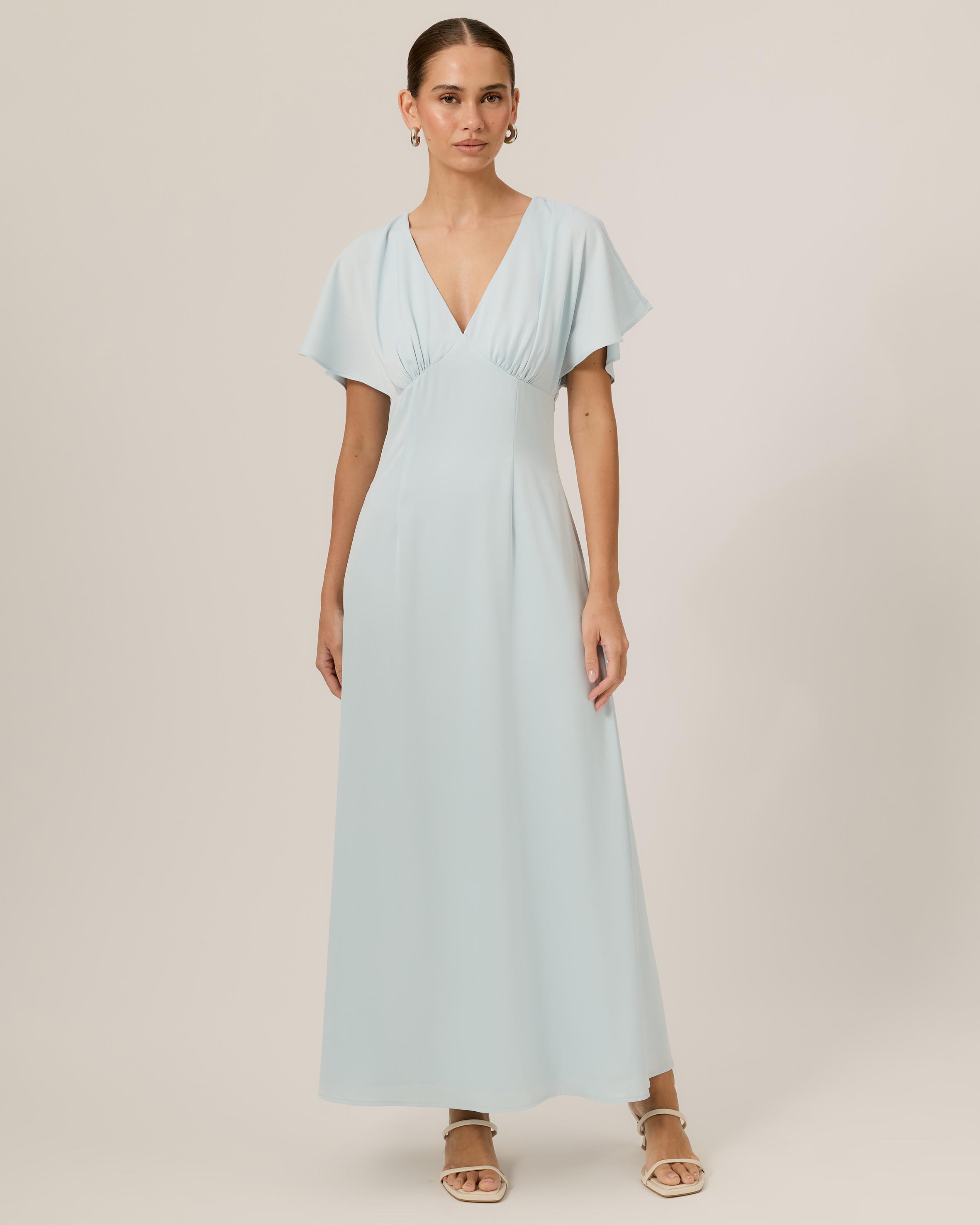 Genevieve Satin Midi Dress