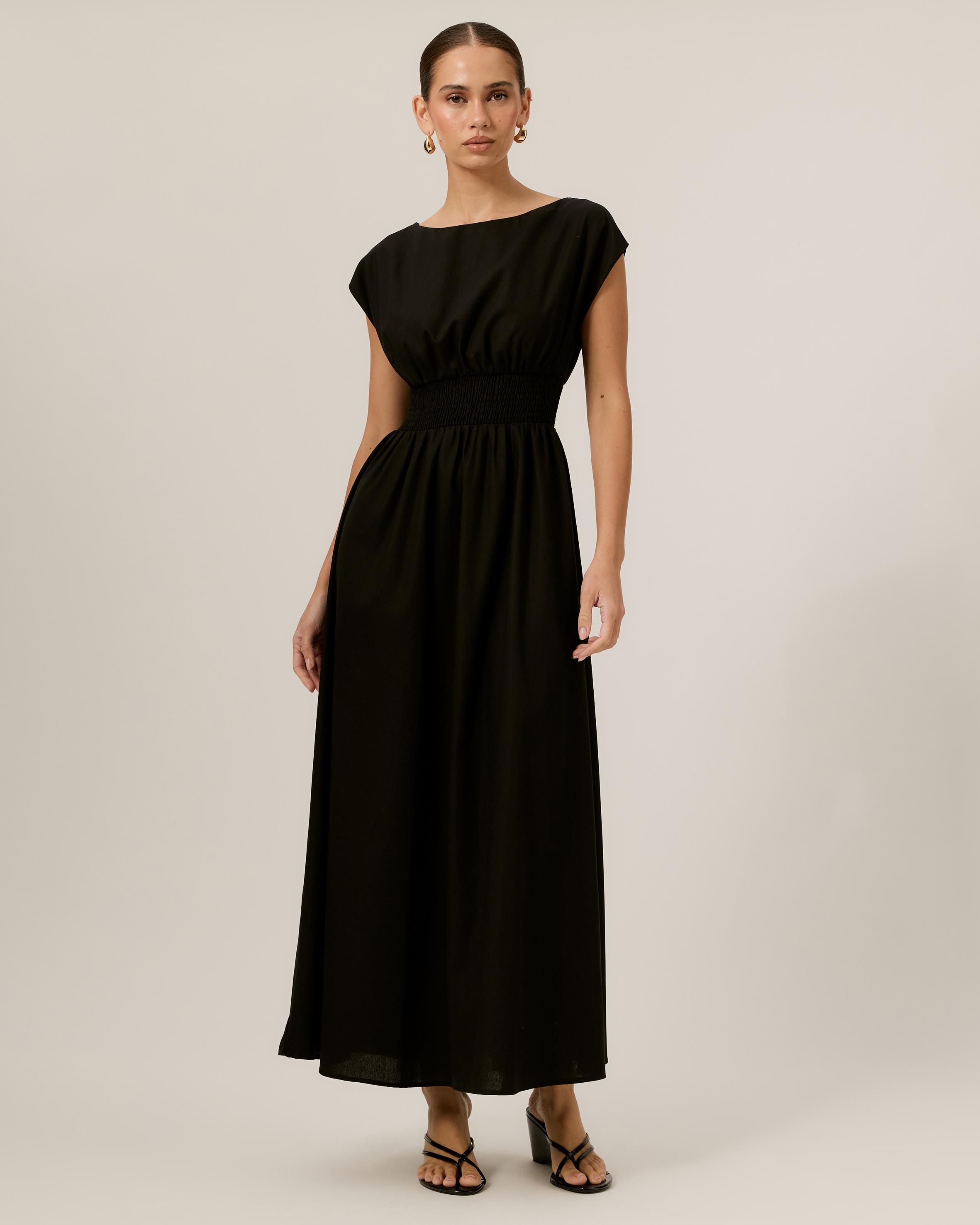 Brooke Boat Neck Midi Dress