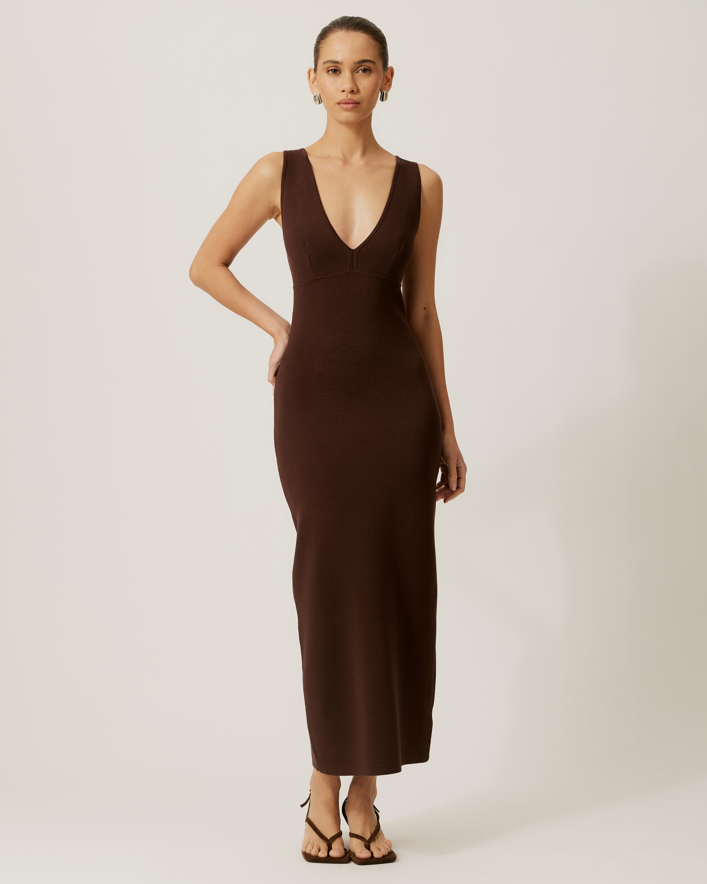 V-Neck Knit Dress