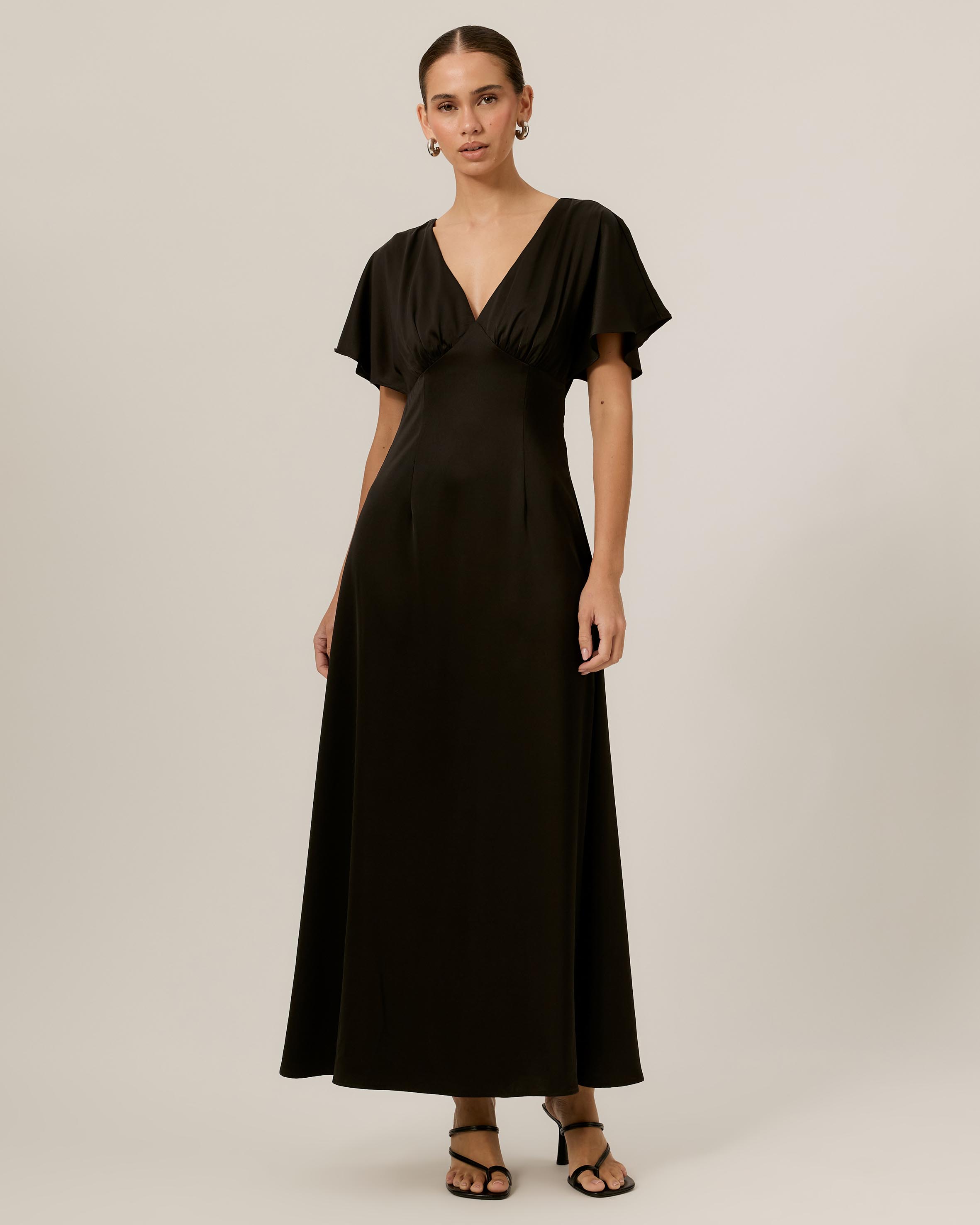 Genevieve Satin Midi Dress