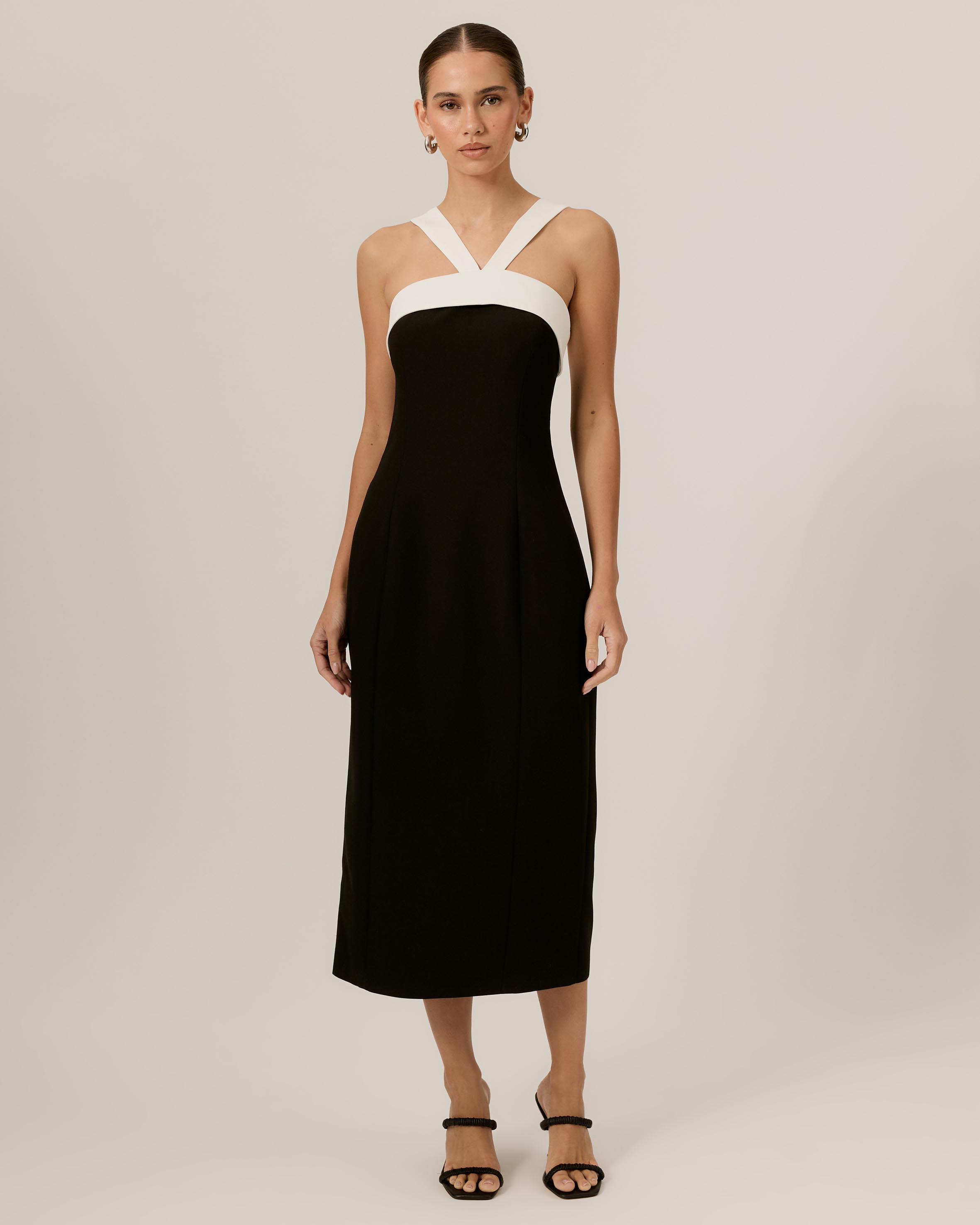 Tiana Contrast Midi Dress