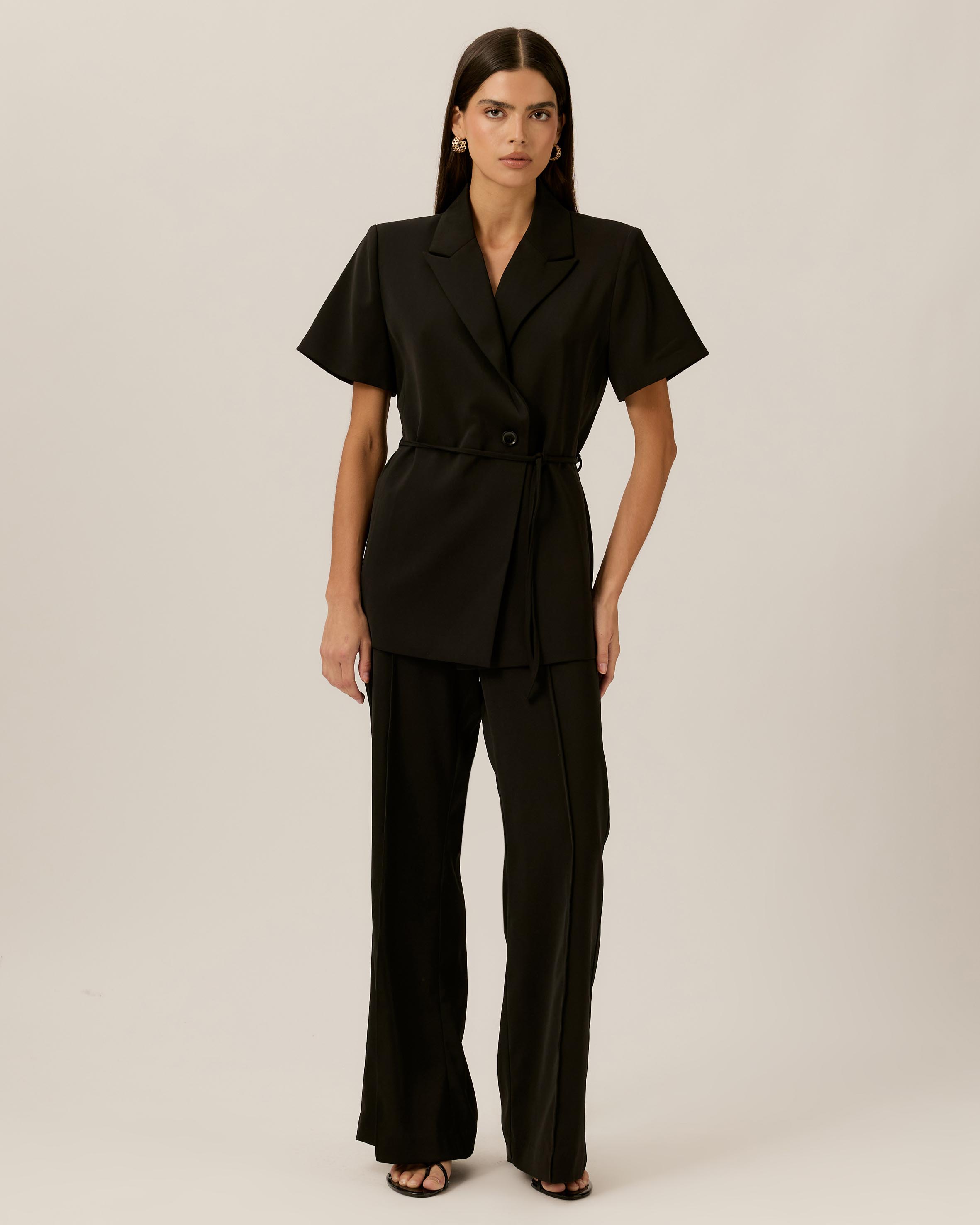 Allira Pin Tuck Tailored Pants