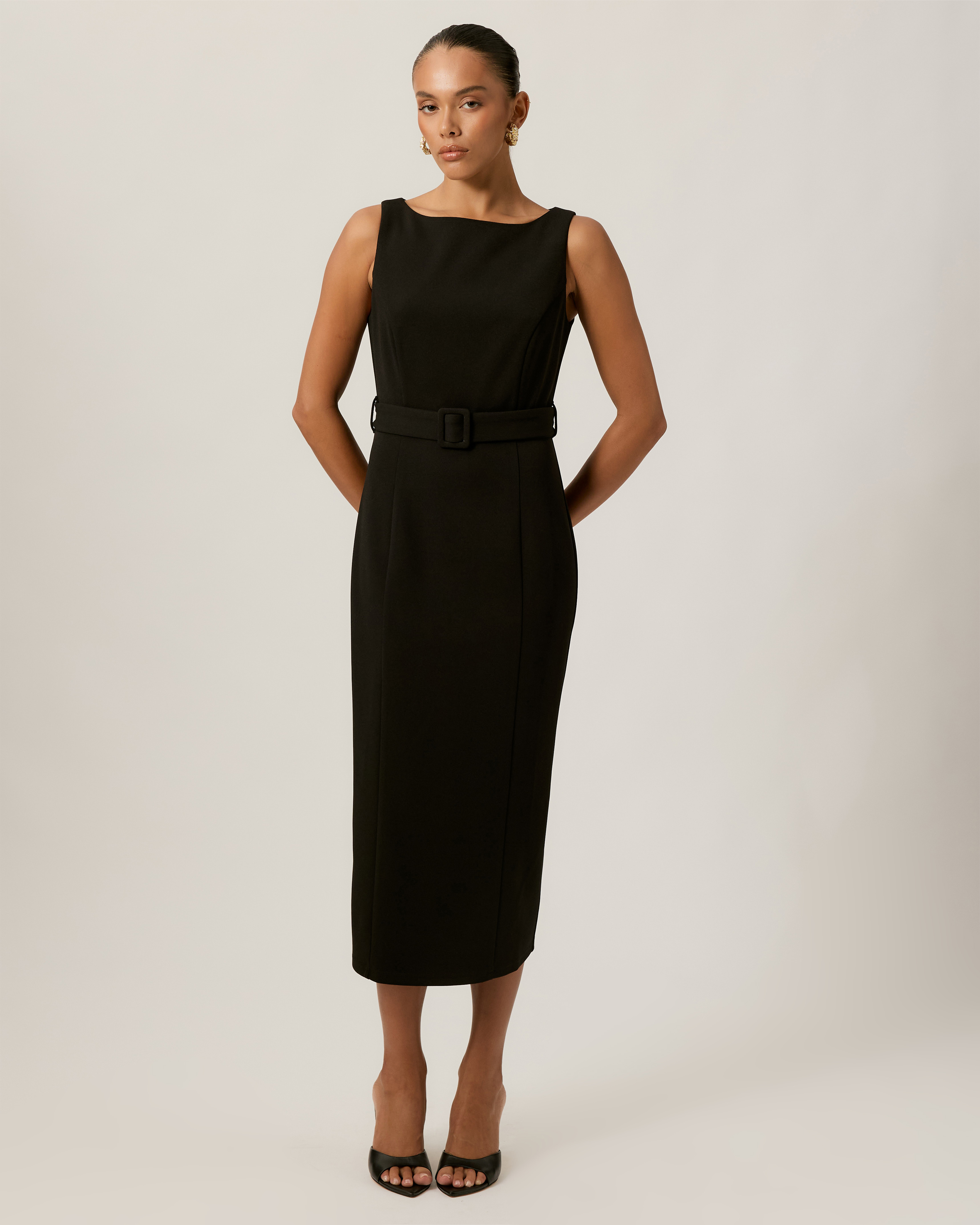 Jasmyn Crepe Bodycon Midi Dress