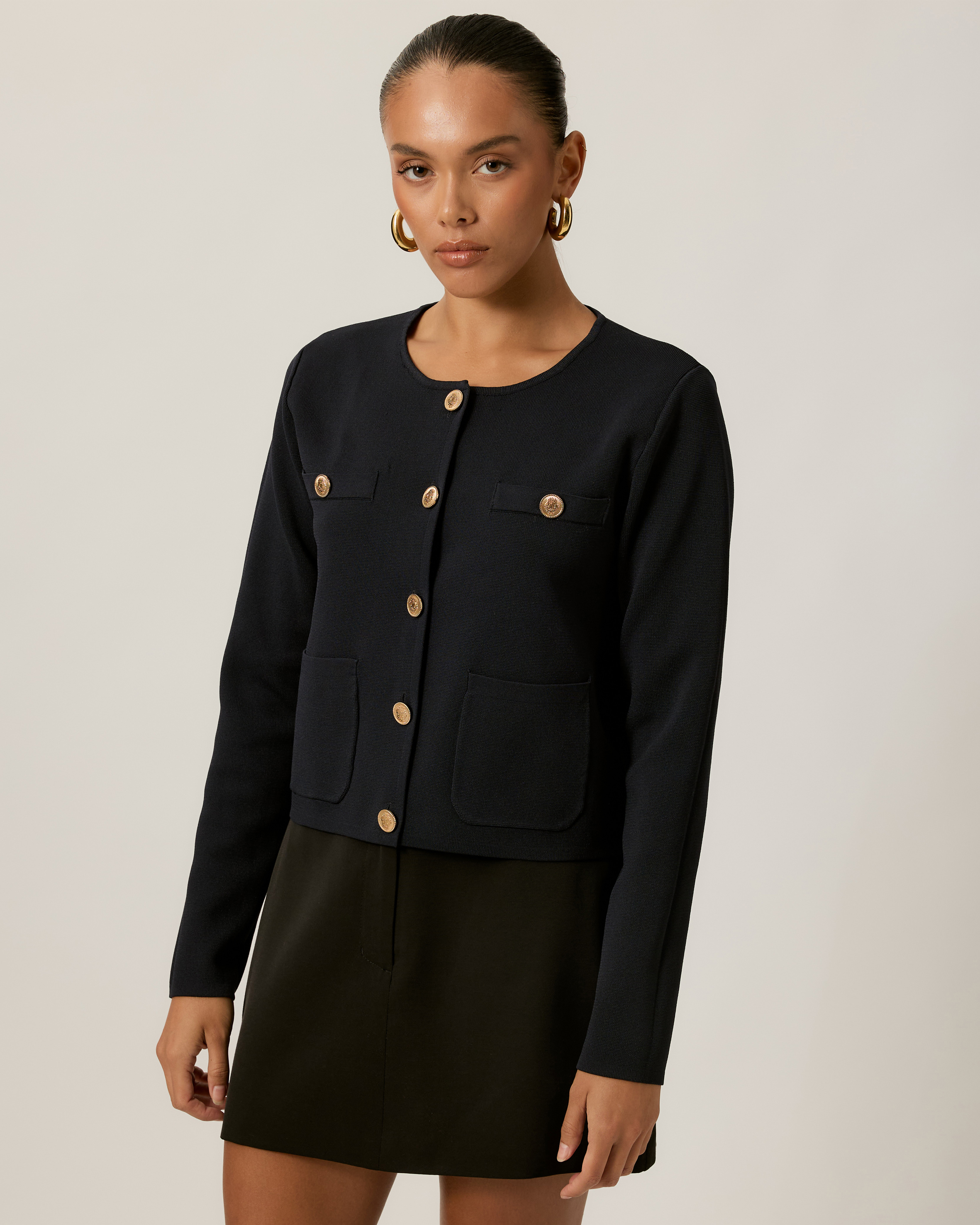 Lisa Cropped Knit Jacket