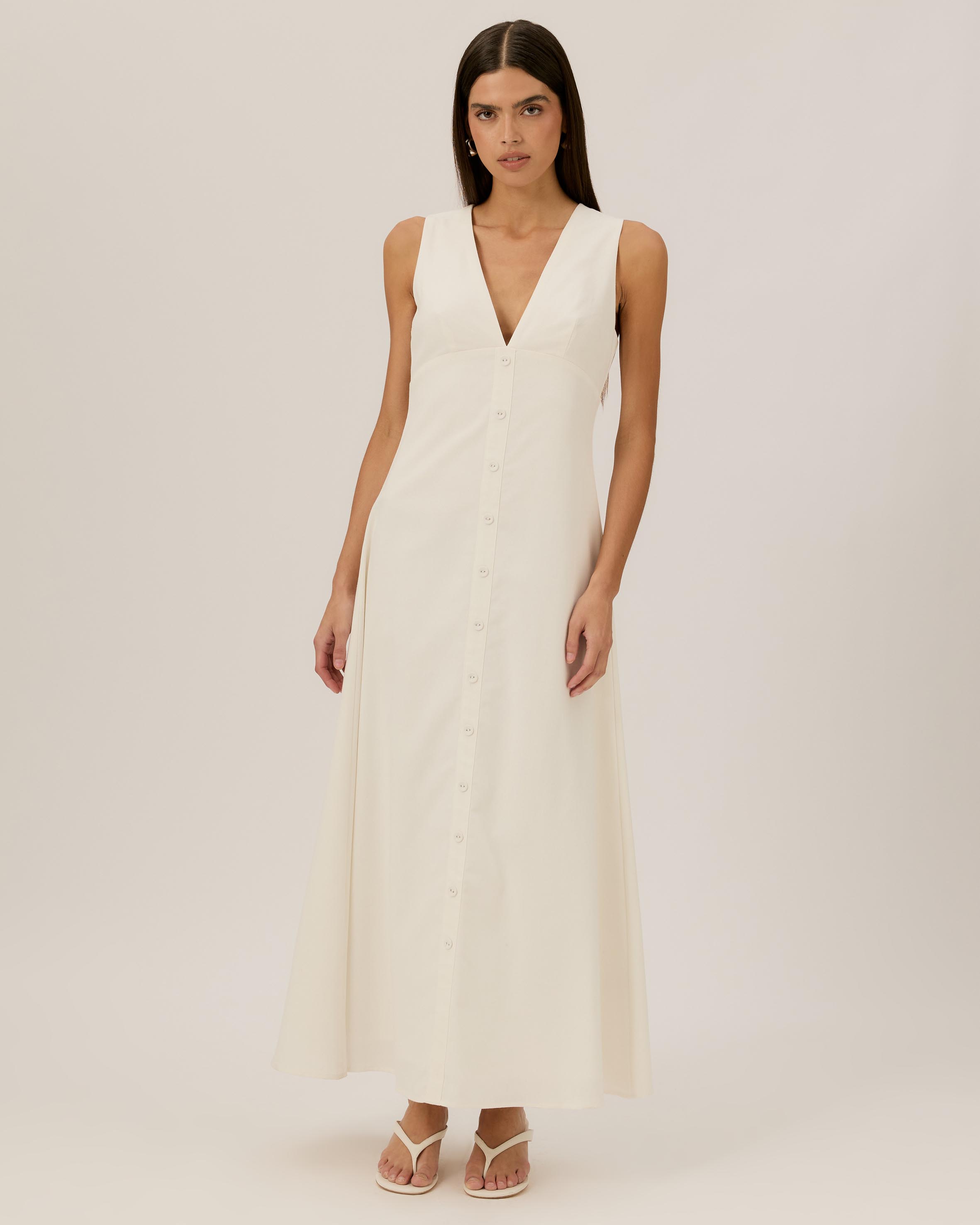 Saphira V Neck Midi Dress