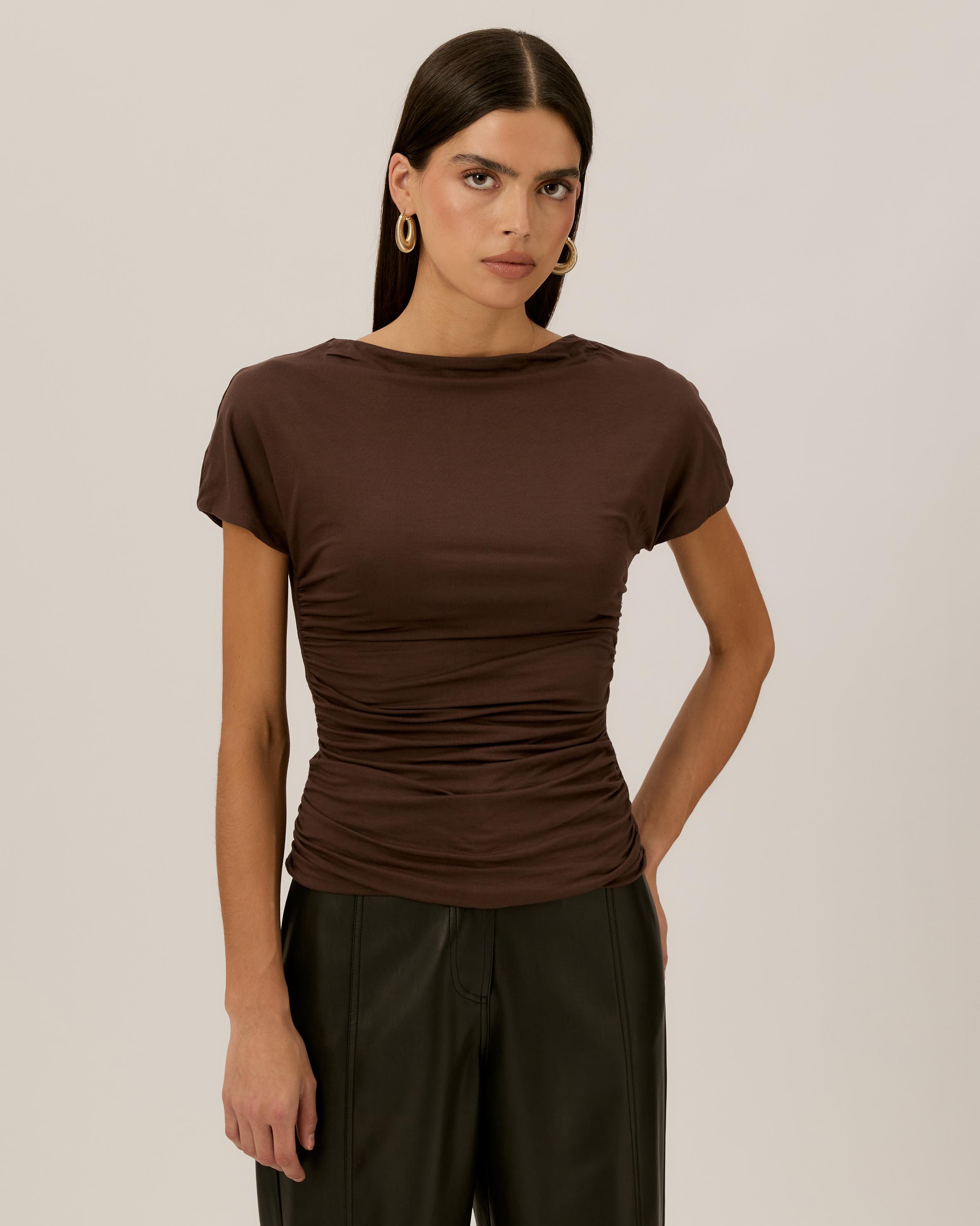 Sonja Jersey Draped Top
