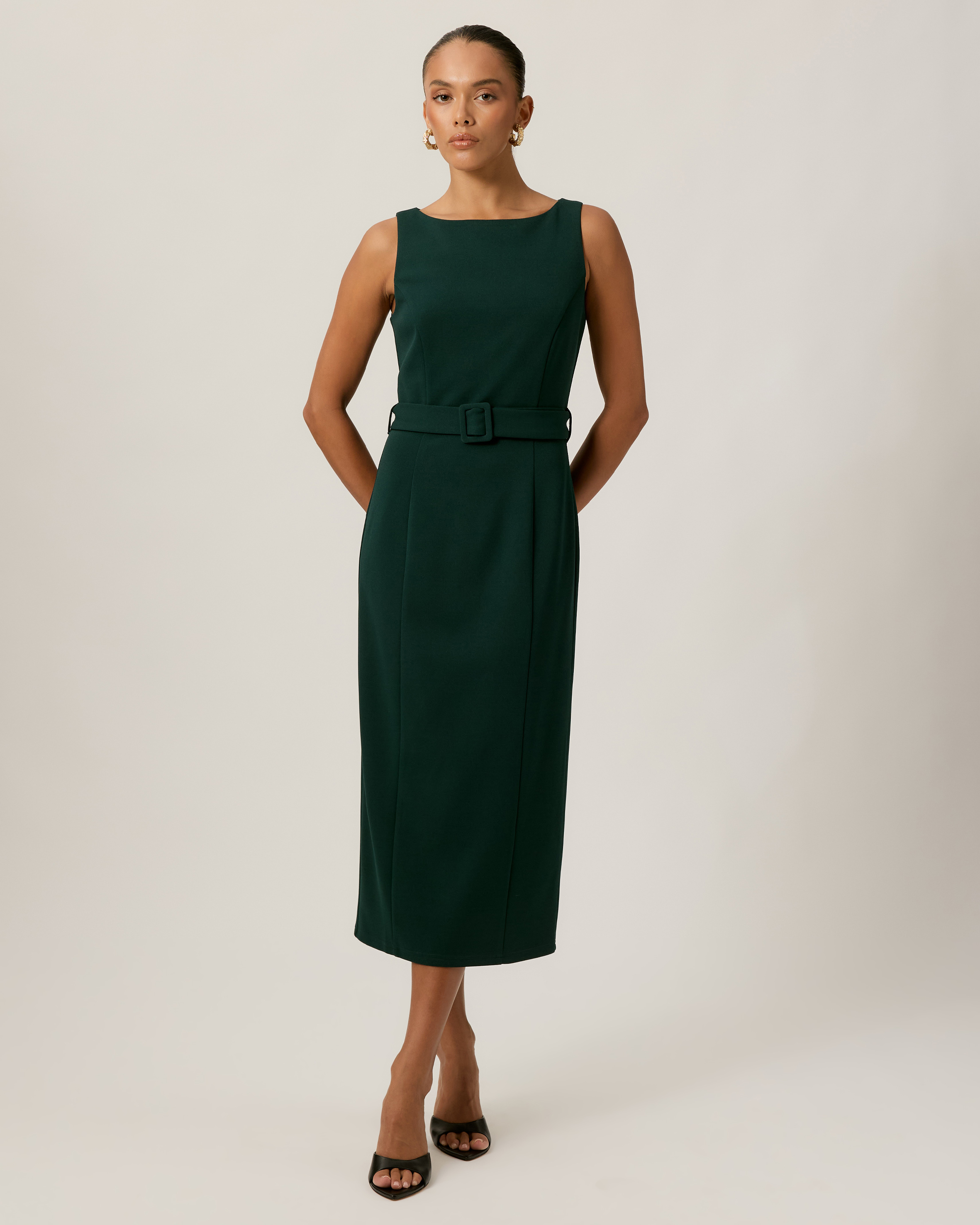 Jasmyn Crepe Bodycon Midi Dress