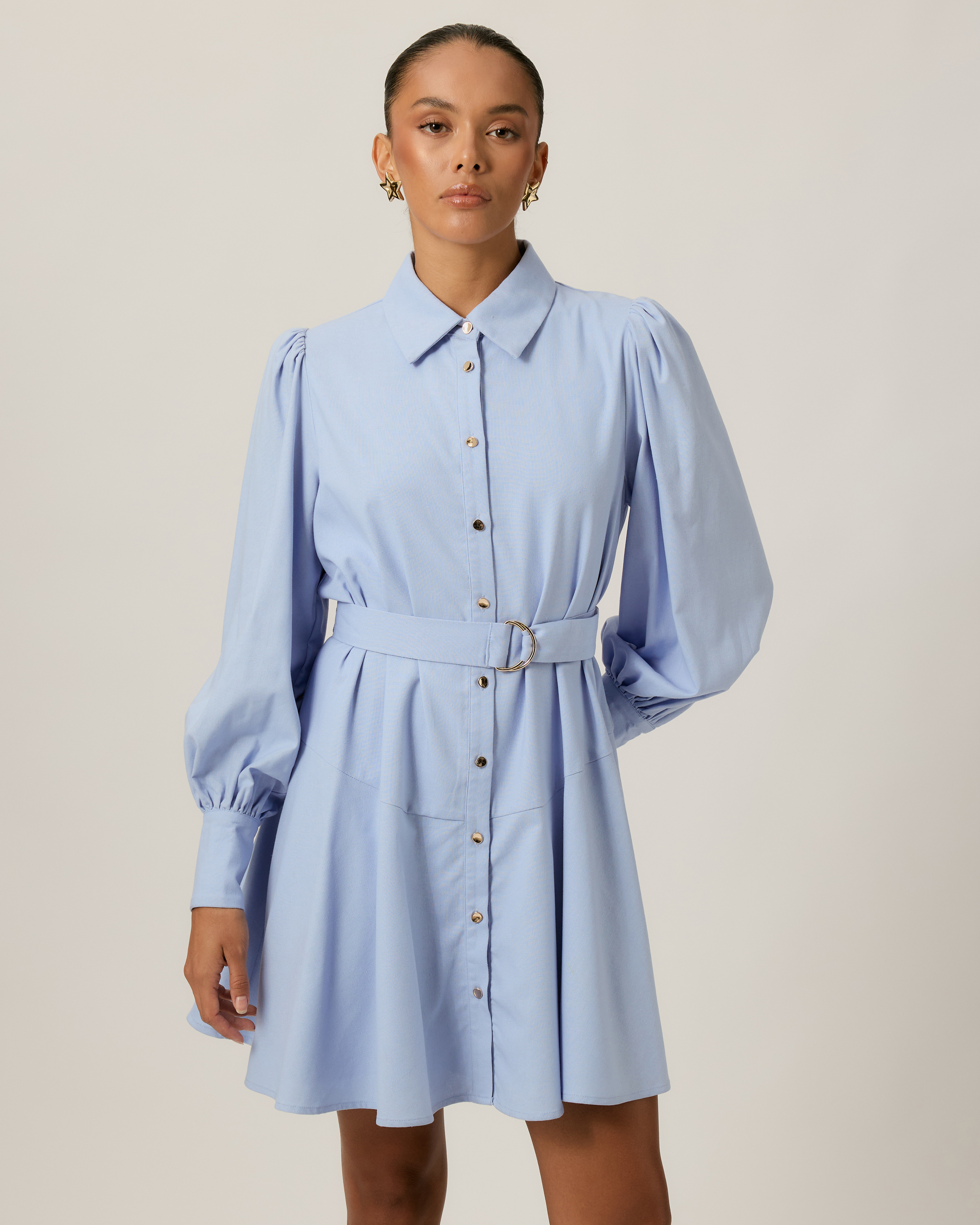 Haven Linen Blend Mini Dress