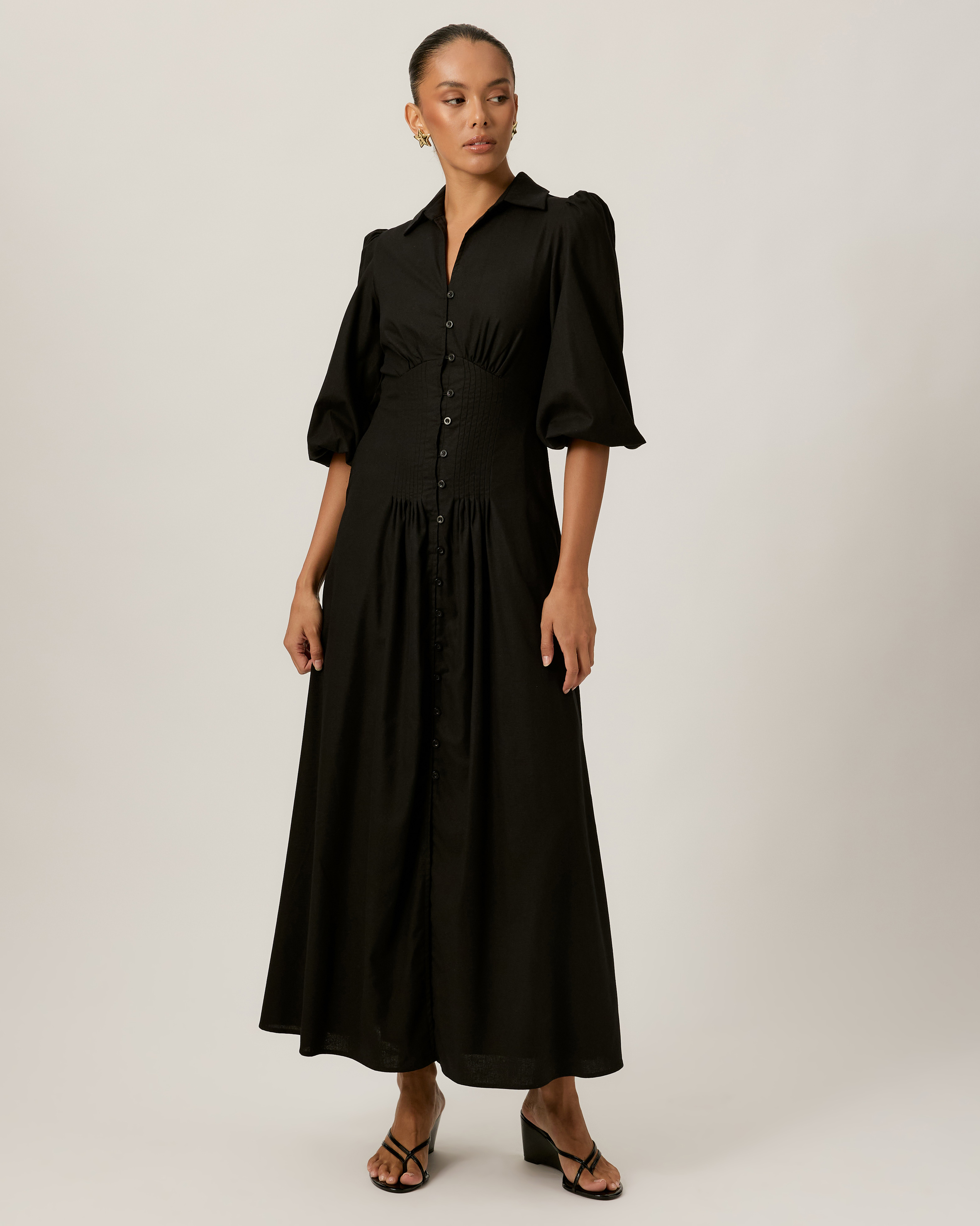 Midi Dress with Underbust Seam