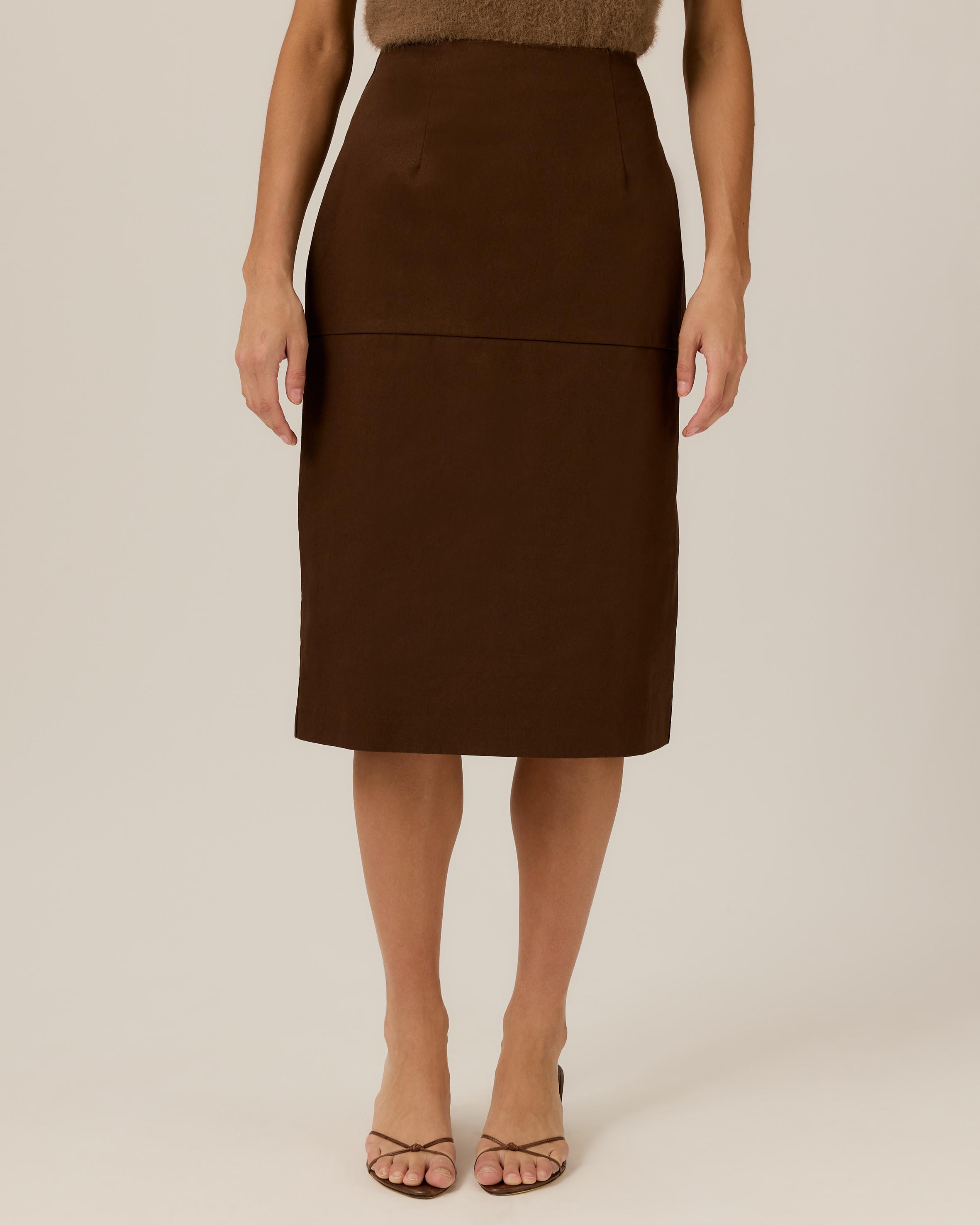 Cory Twill Pencil Skirt