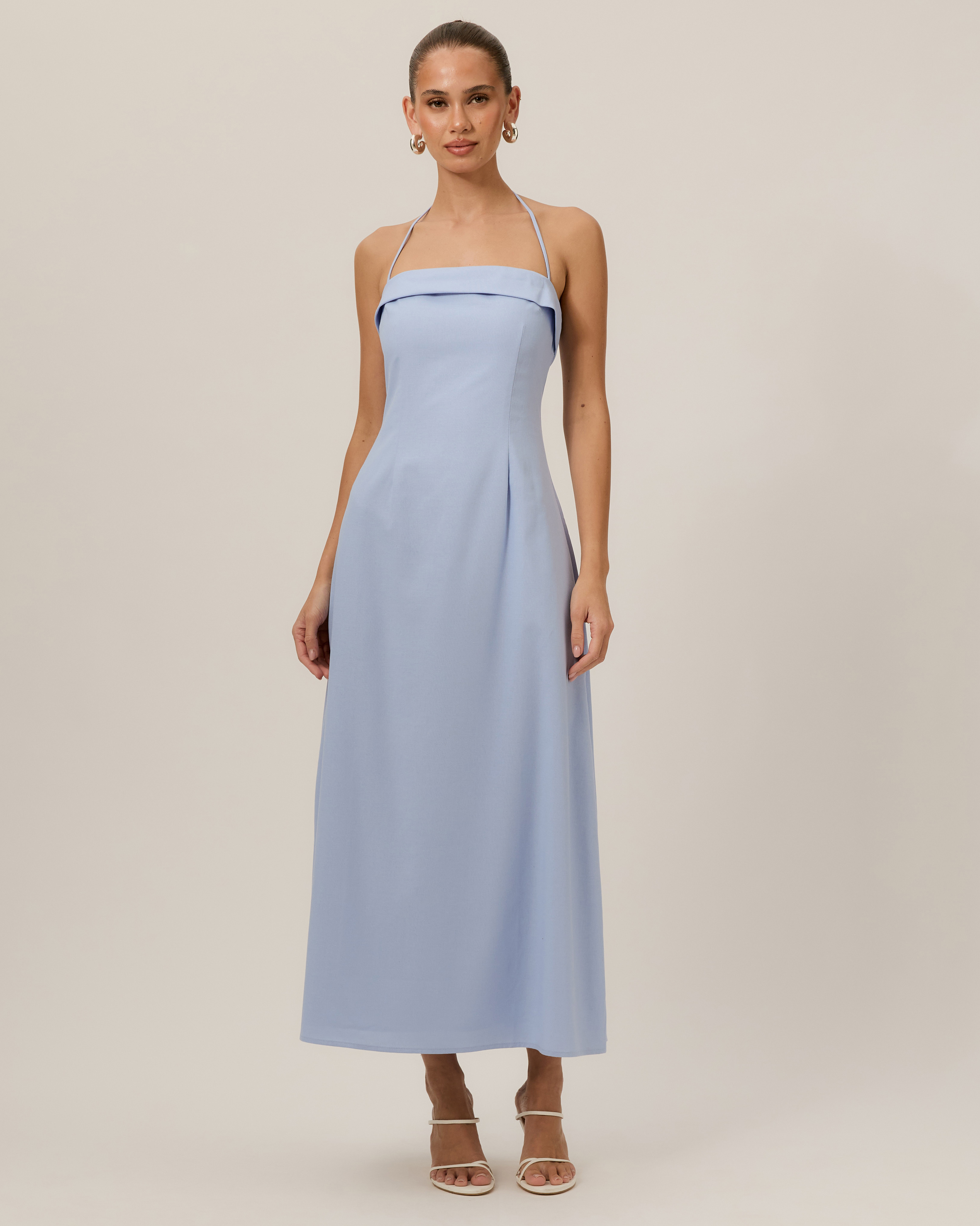 Zella Linen Blend Midi Dress