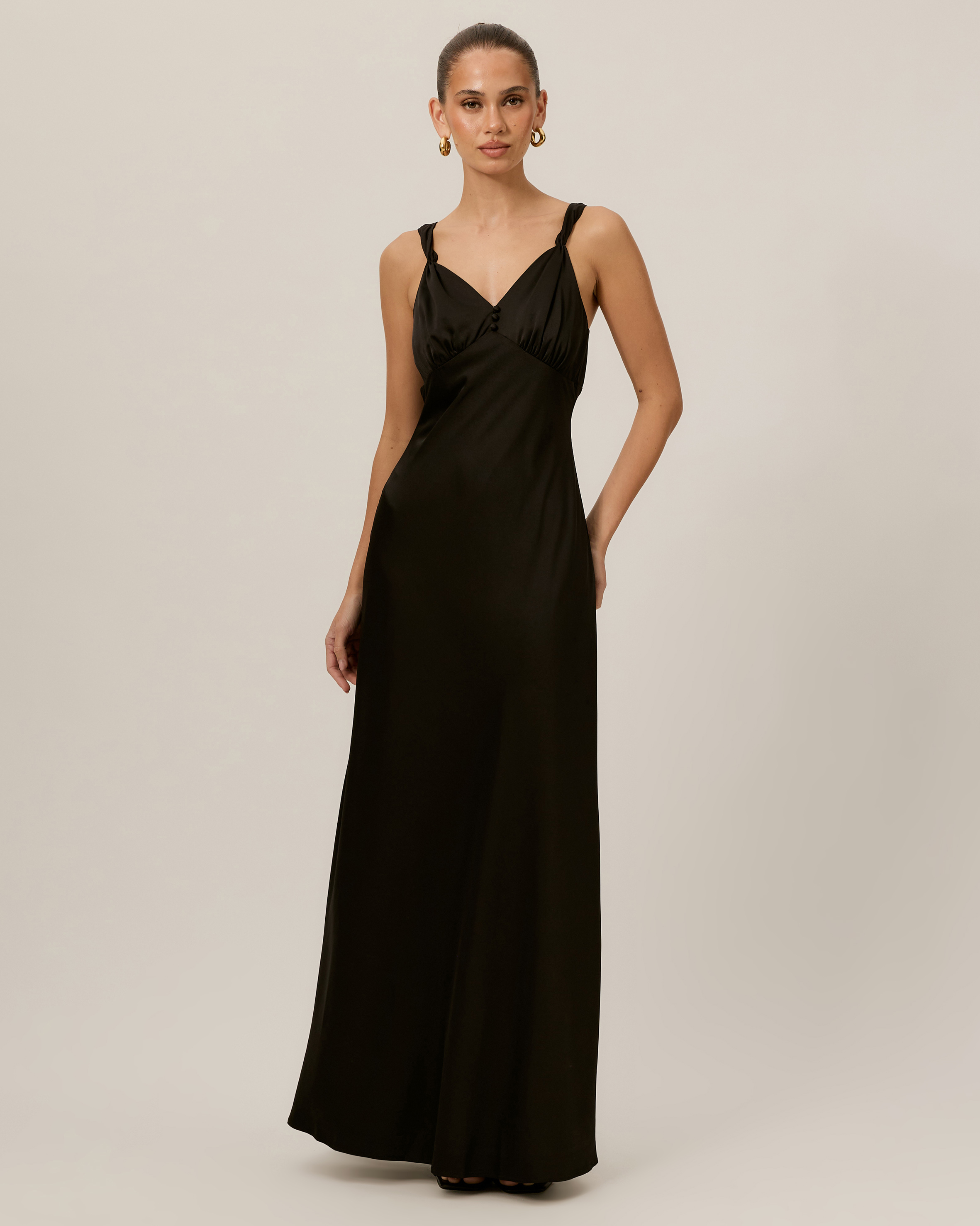 Nyla Satin Slip Maxi Dress