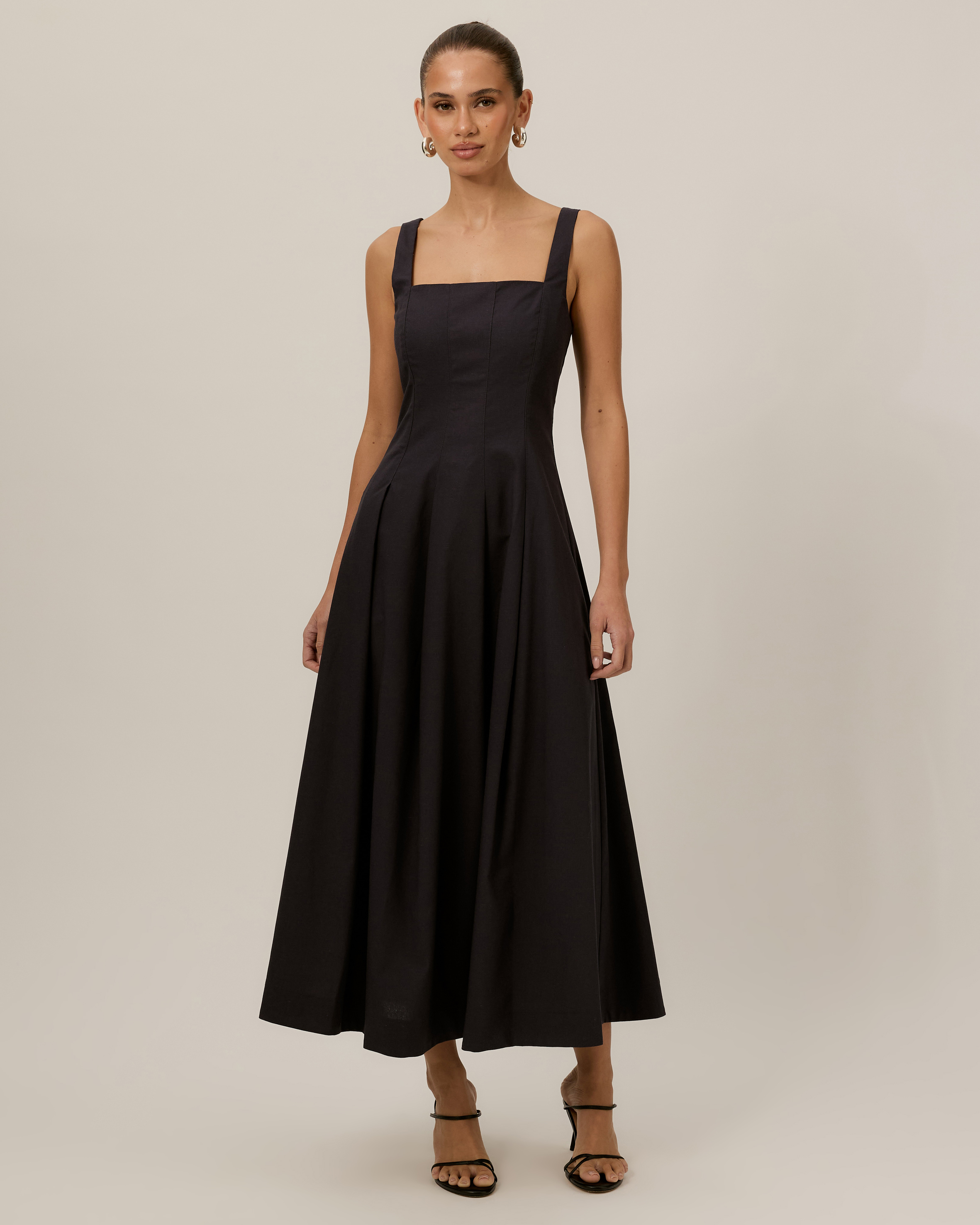 Lulu Square Neck Midi Dress