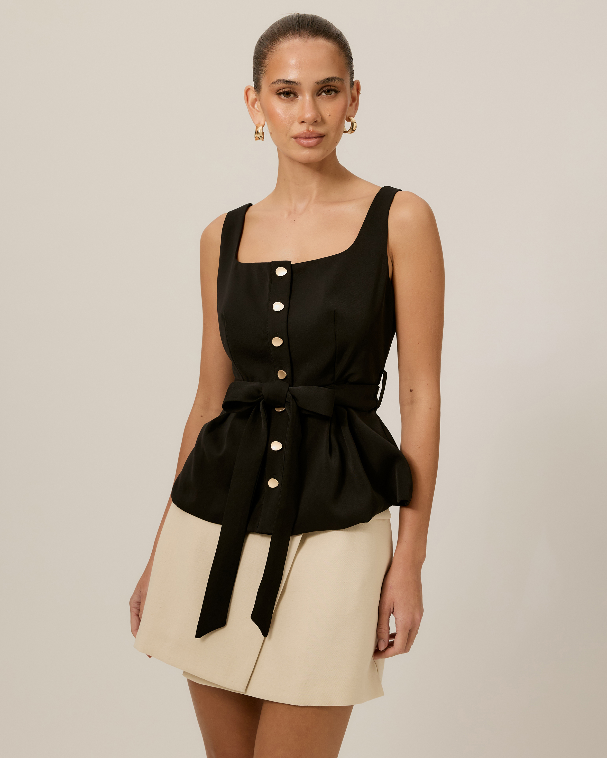 Alexandra Tailored Scoop Neck Top