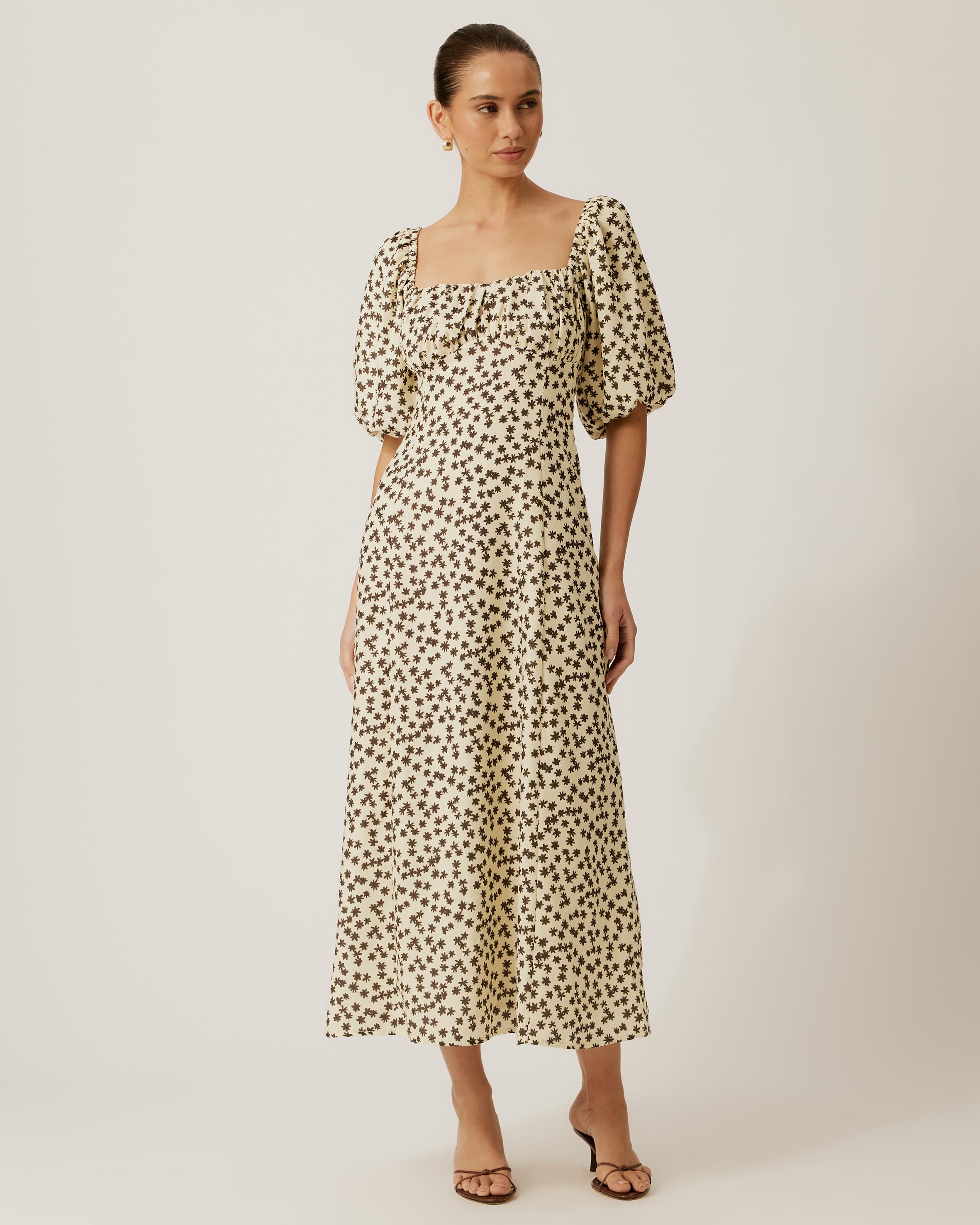 Sabine Ditsy Floral Midi Dress
