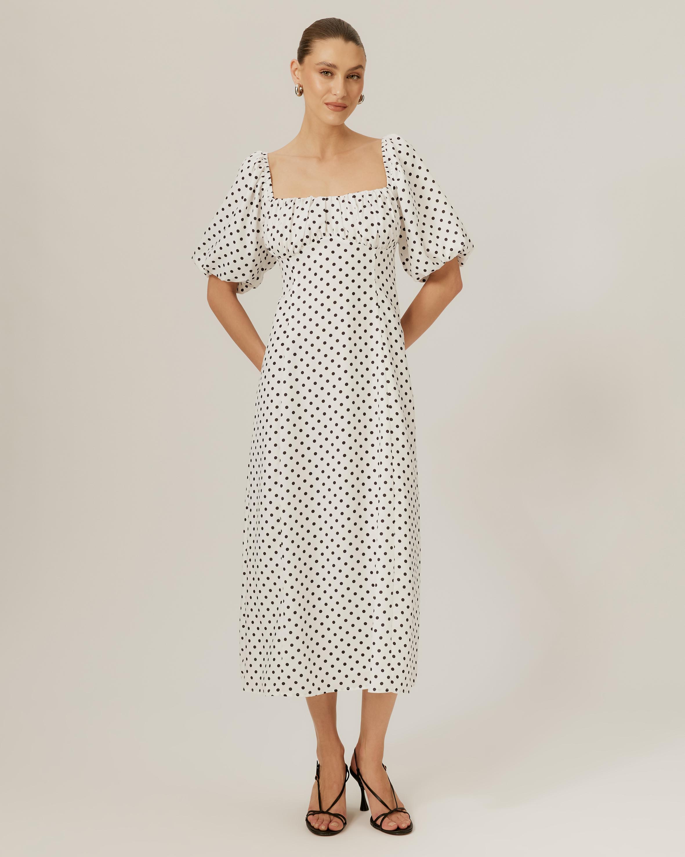 Sabine Polka Dot Midi Dress