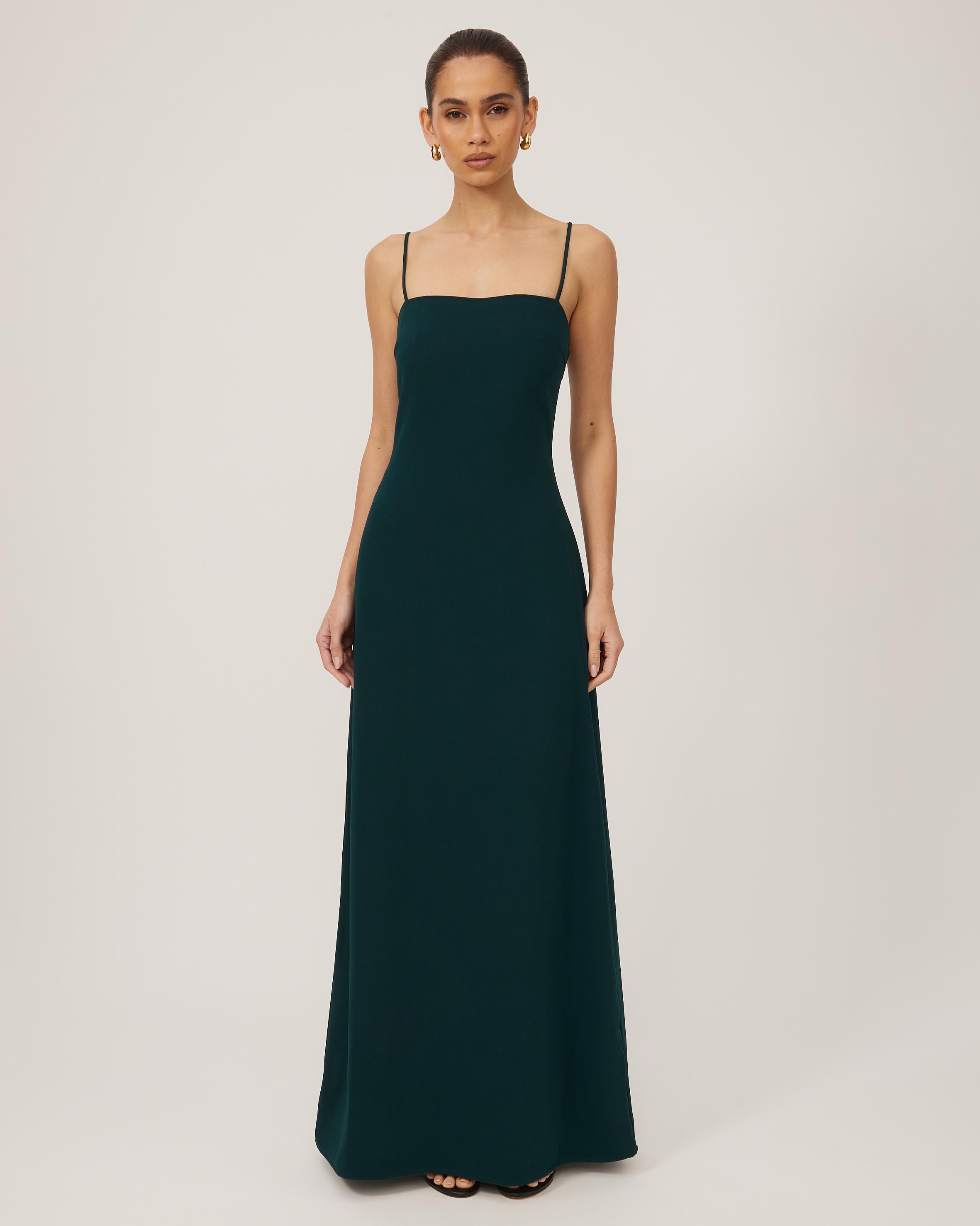 Strapless Crepe Dress