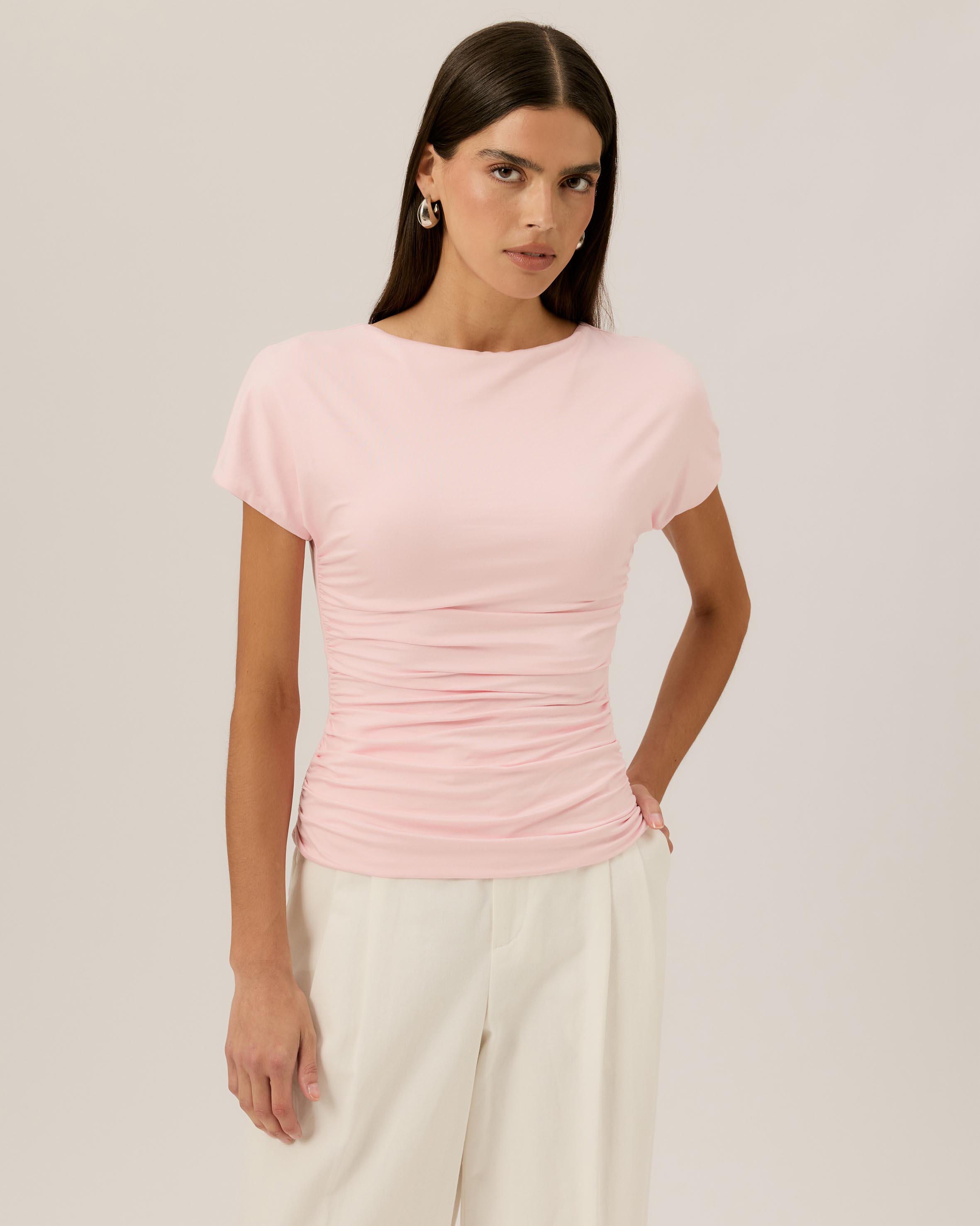 Sonja Jersey Draped Top