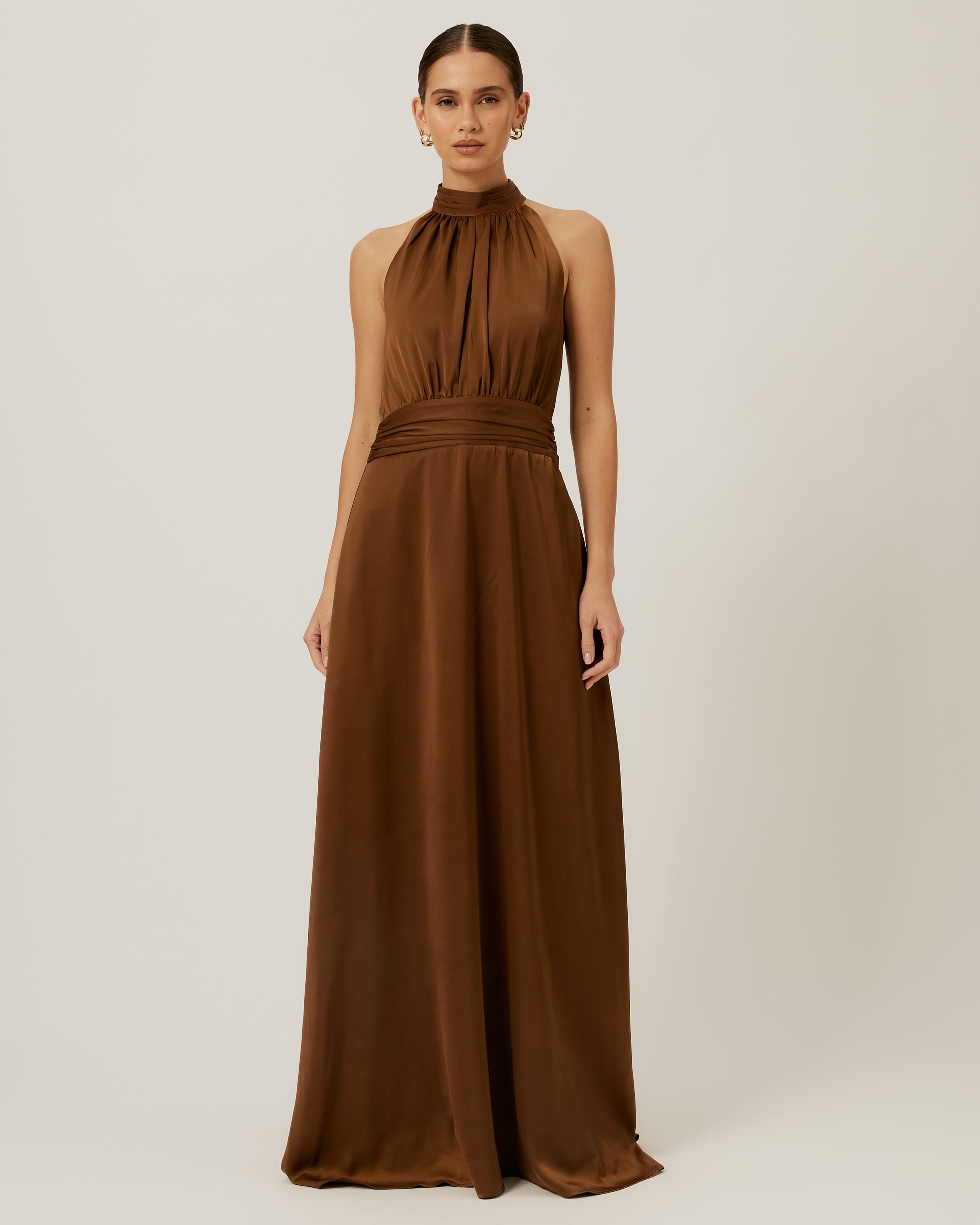 Maddie Ruched Midi Dress