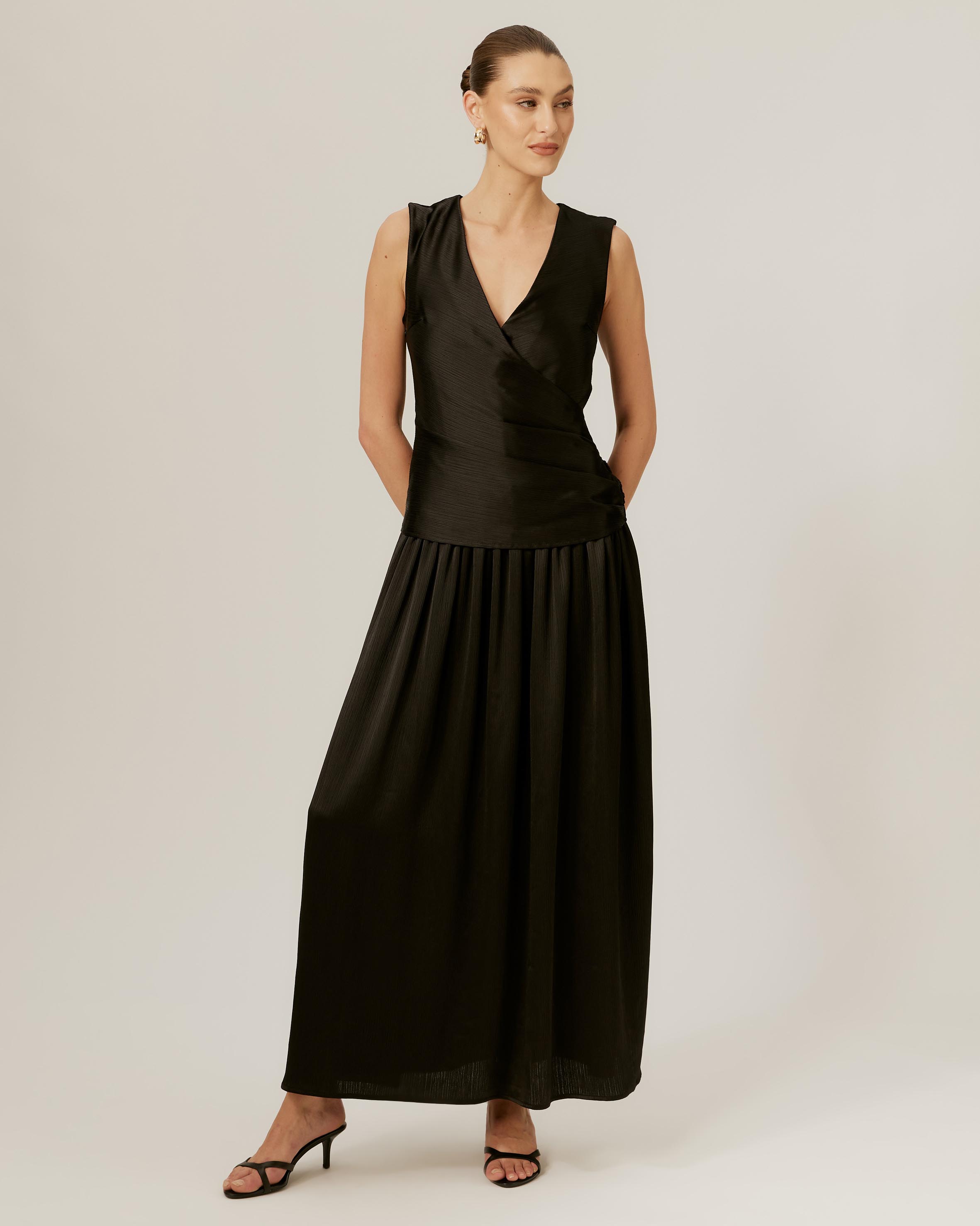 Zoe Cowl Neck Midi Dress