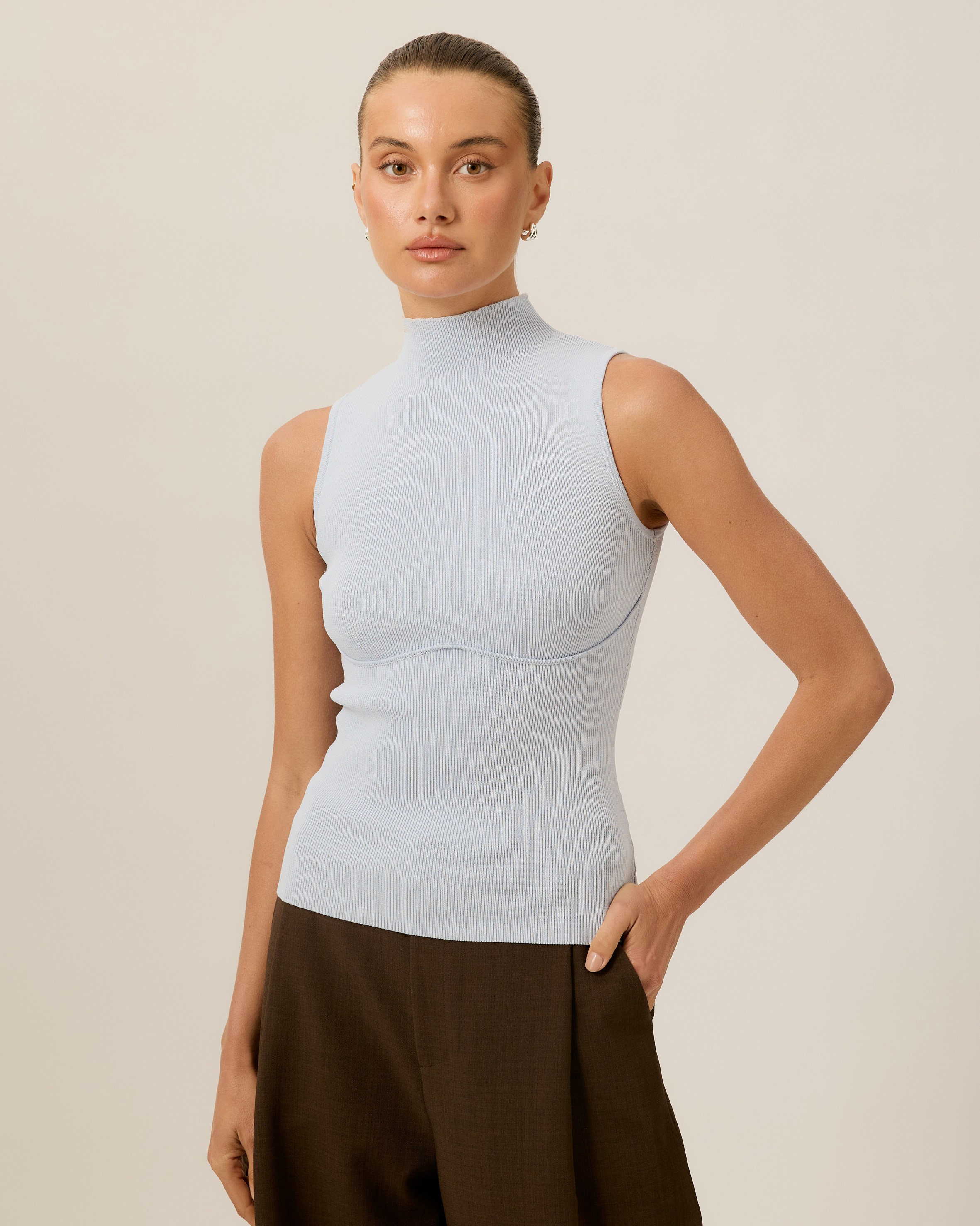 London Sleeveless Knit Top