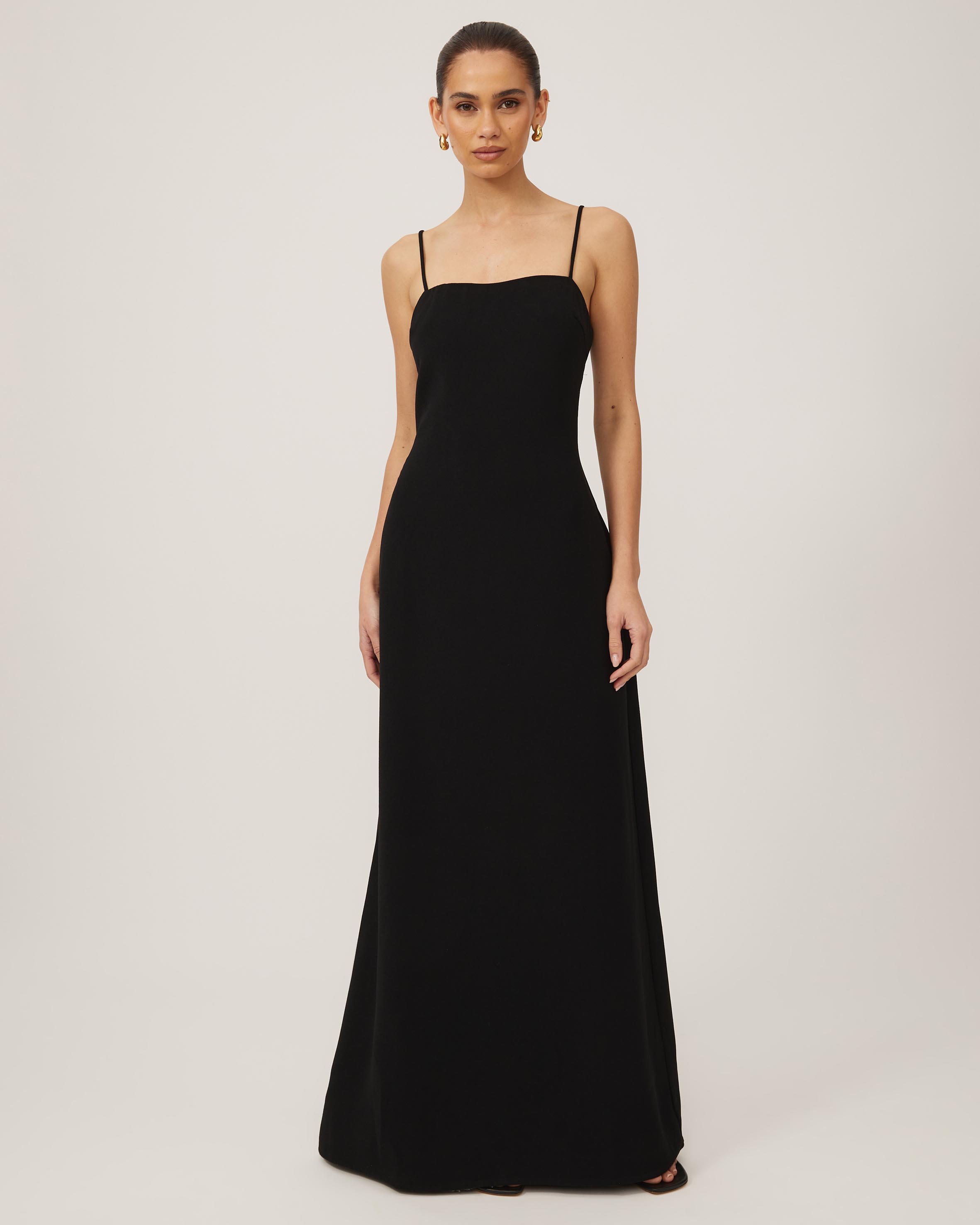 Strapless Crepe Dress