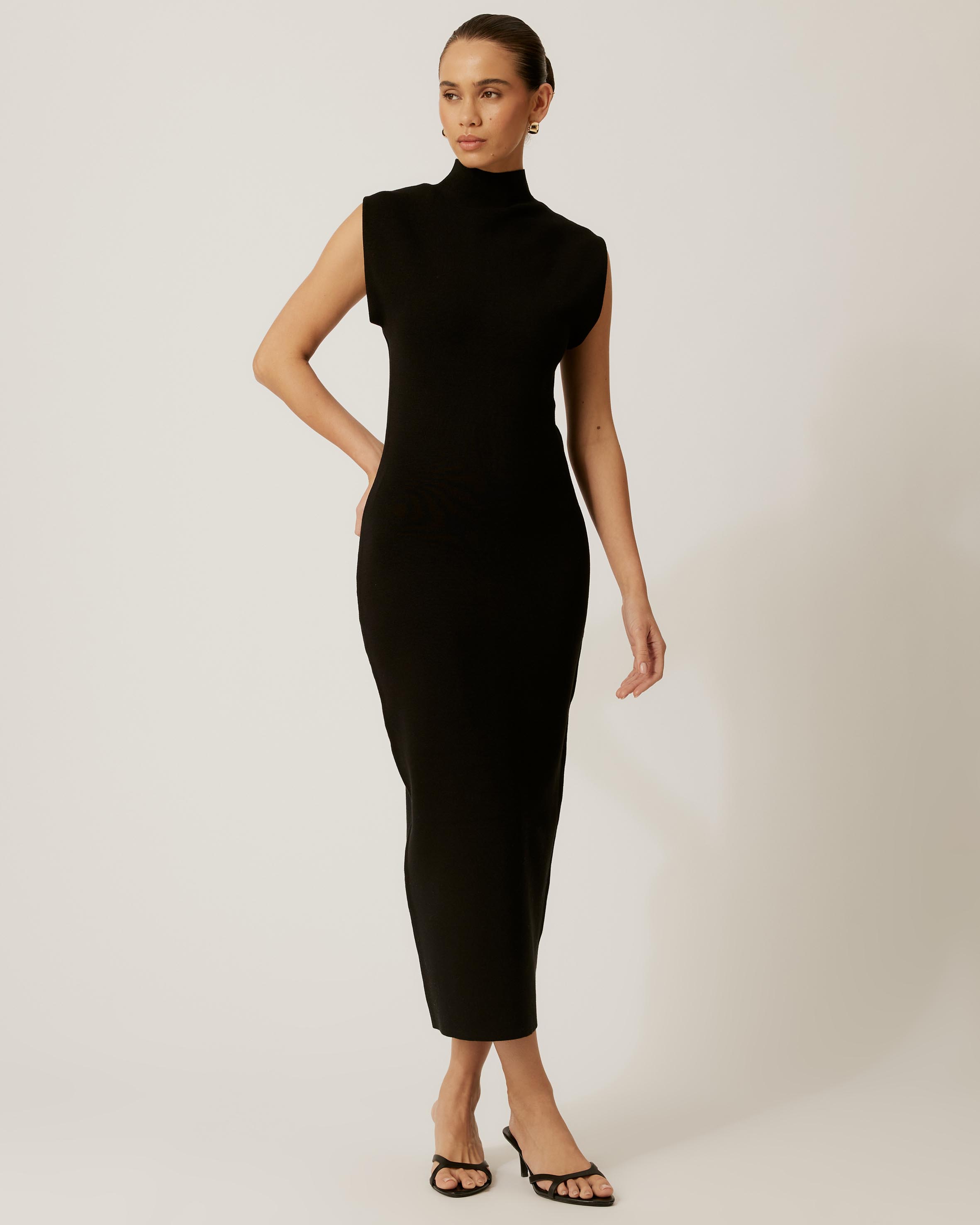 Lori Crepe Knit Midi Dress