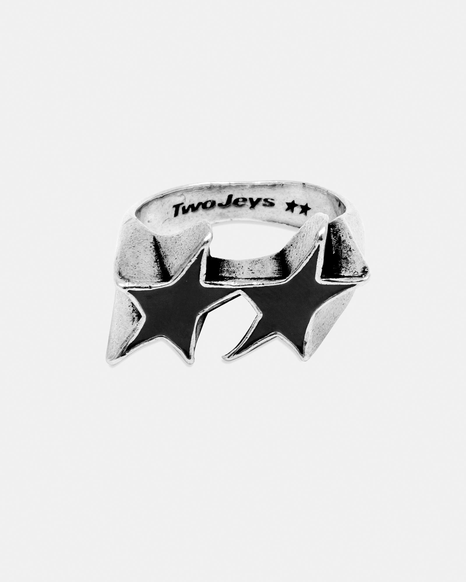 Icon Black Enameled Single Ring