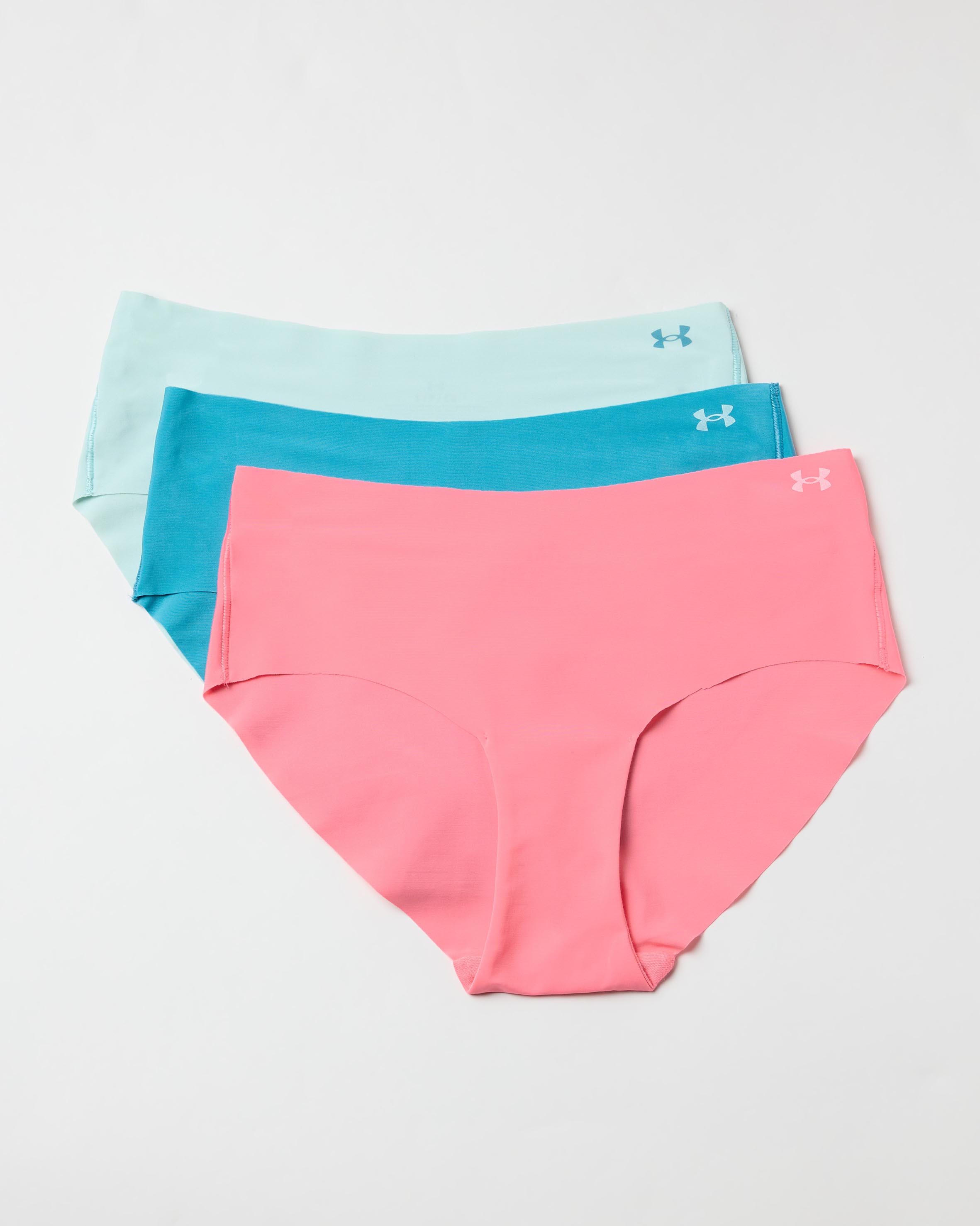 3-Pack UA Pure Stretch No Show Hipster Briefs