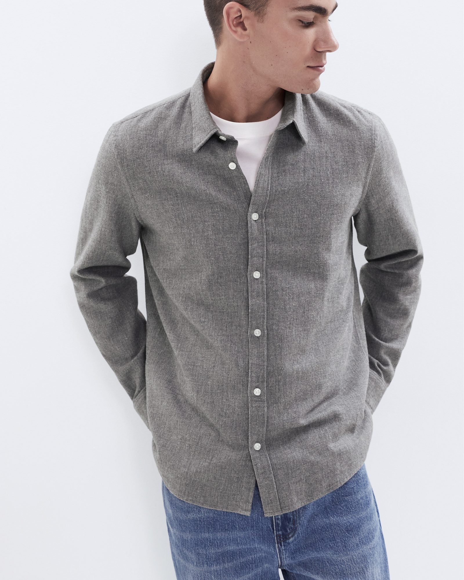 Brushed Cotton L/S Regular Fit Shirt