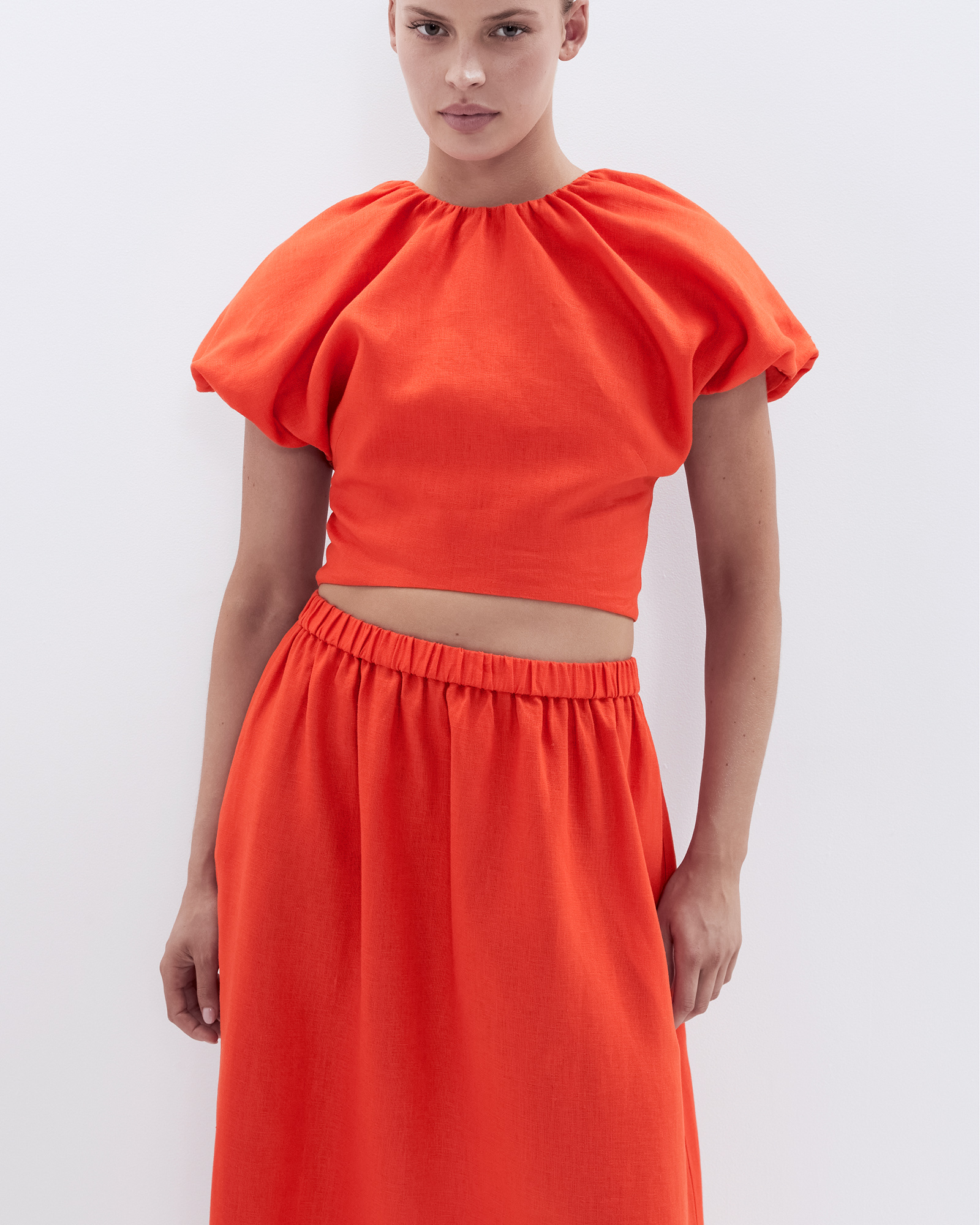 Cropped Linen Top