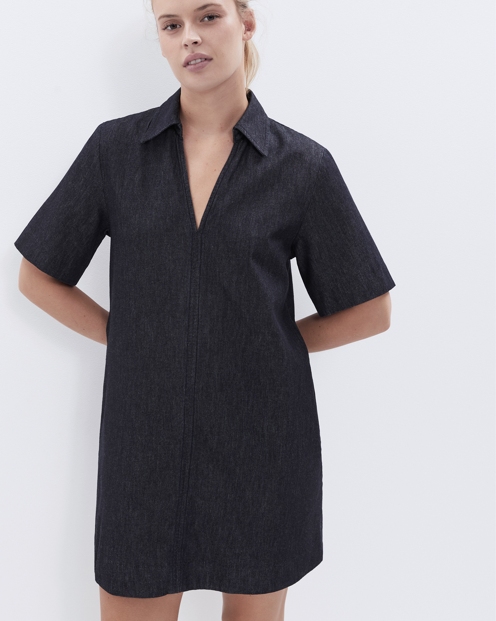 Collared Denim Dress