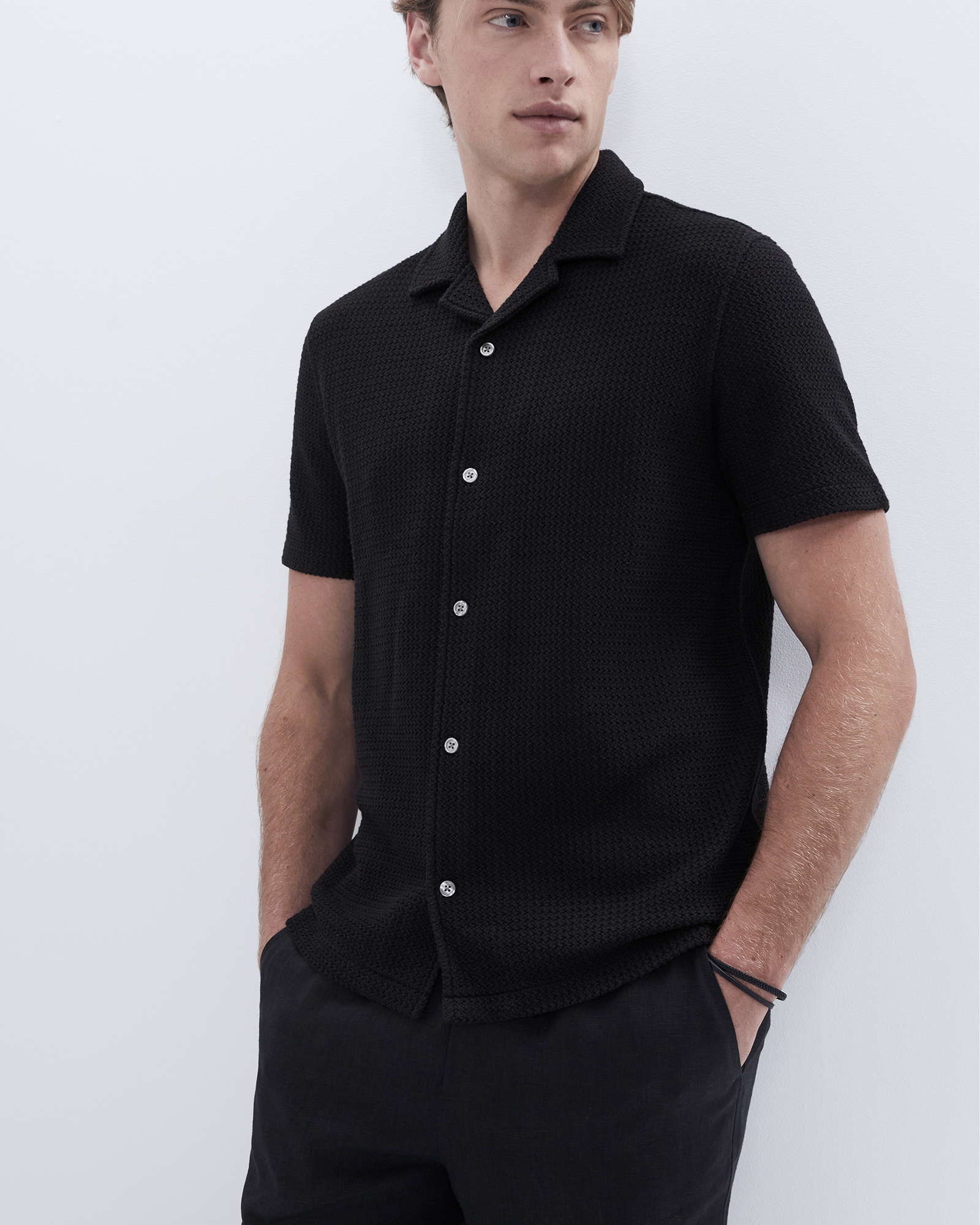 Open Weave Regular Fit Shirt